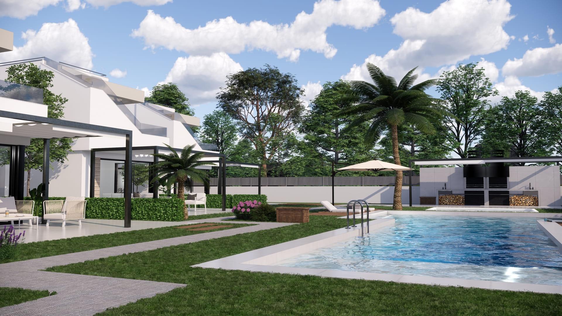 Open-plan living and dining area in 3-bedroom villa, Pinar de Campoverde