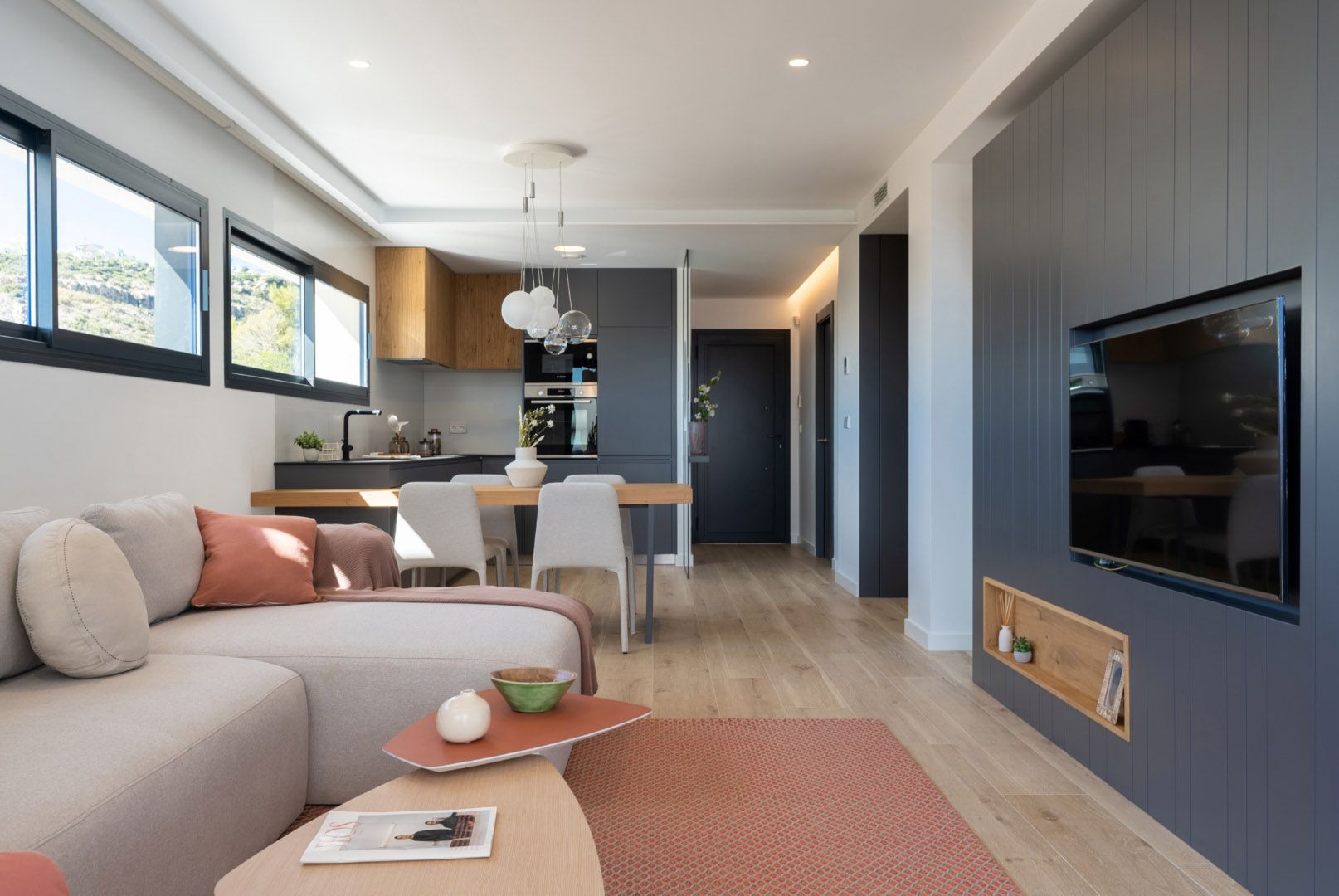 Fully equipped kitchen with modern appliances