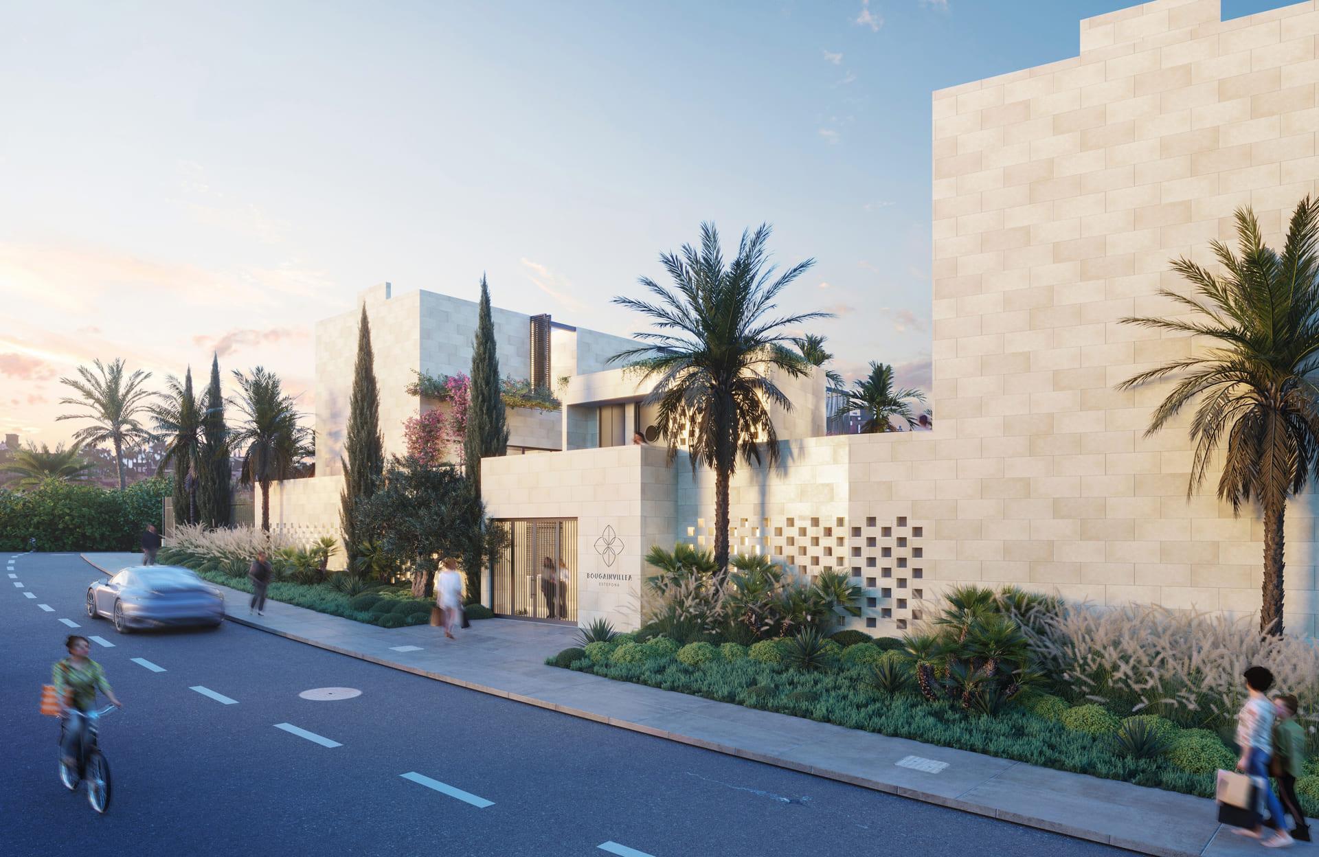 Development communal area, new-build apartment complex, Nueva Milla De Oro