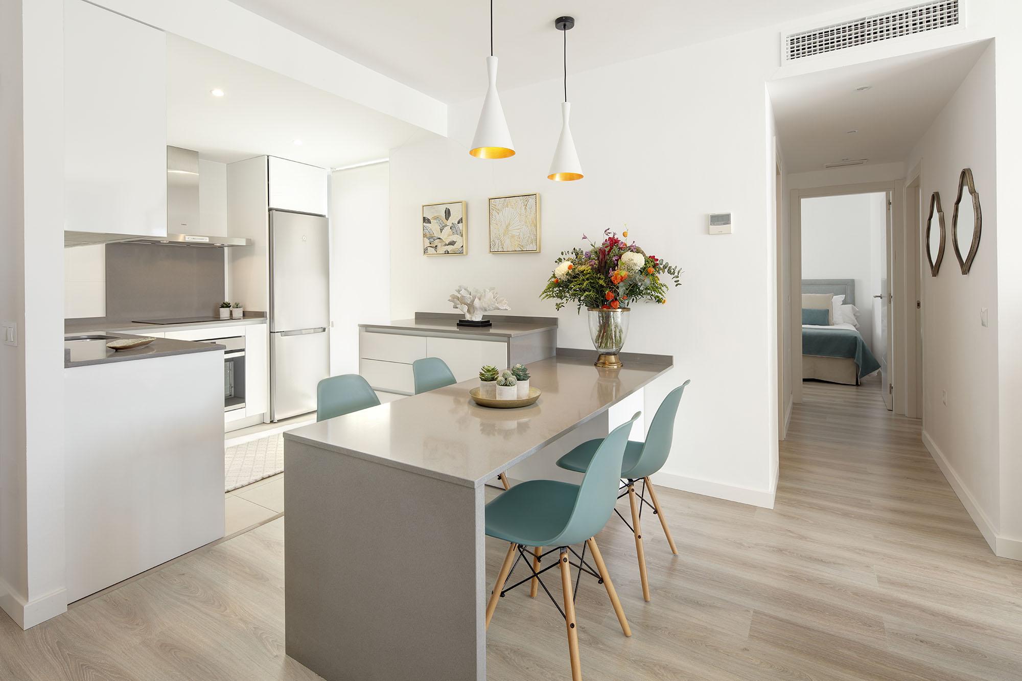 Kitchen in 3-bedroom new-build apartment, Rodeo Alto-Guadaiza-La Campana, Marbella