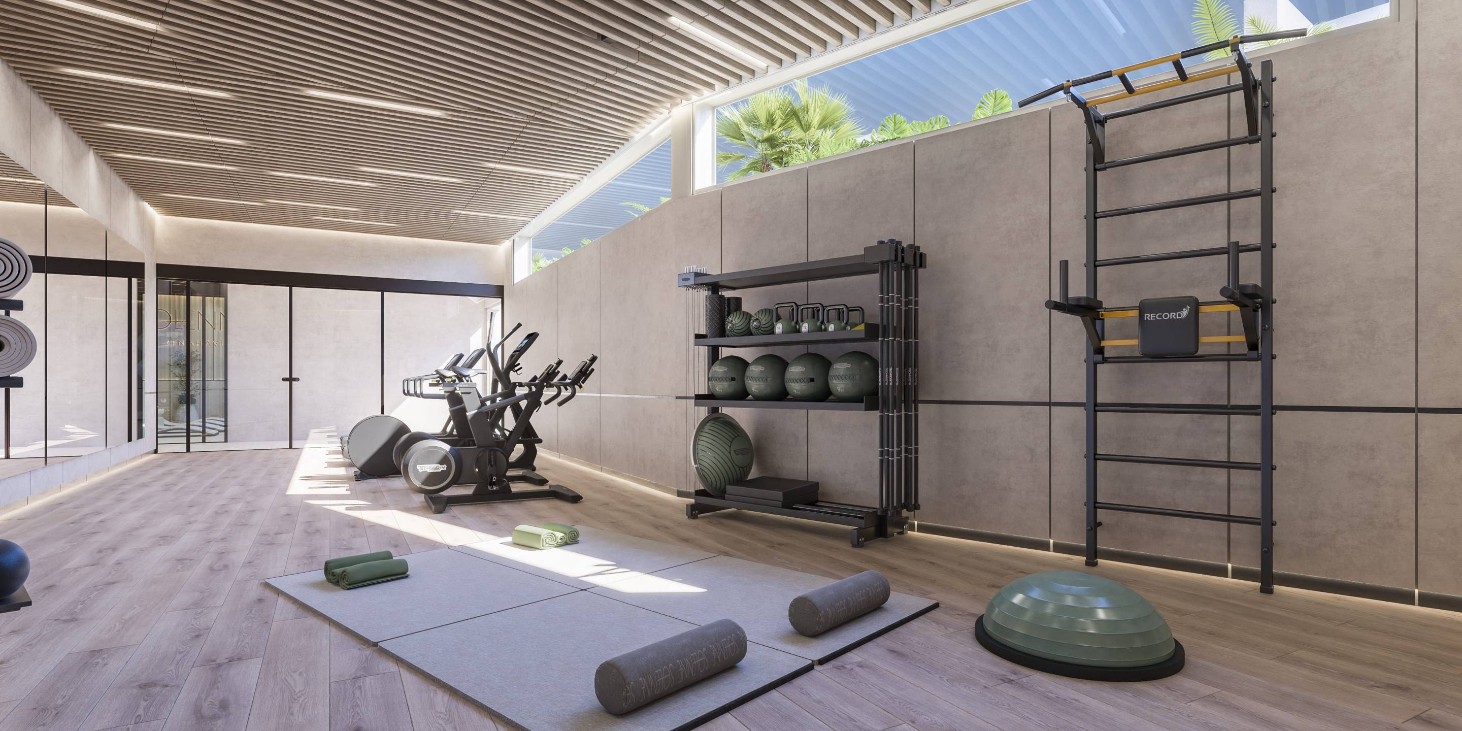Building facade and entrance, new-build penthouse development, Los Almendros