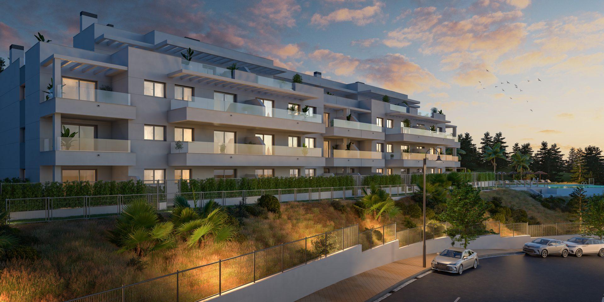 Terrace or balcony in 2-bedroom apartment, Calaburra, Mijas