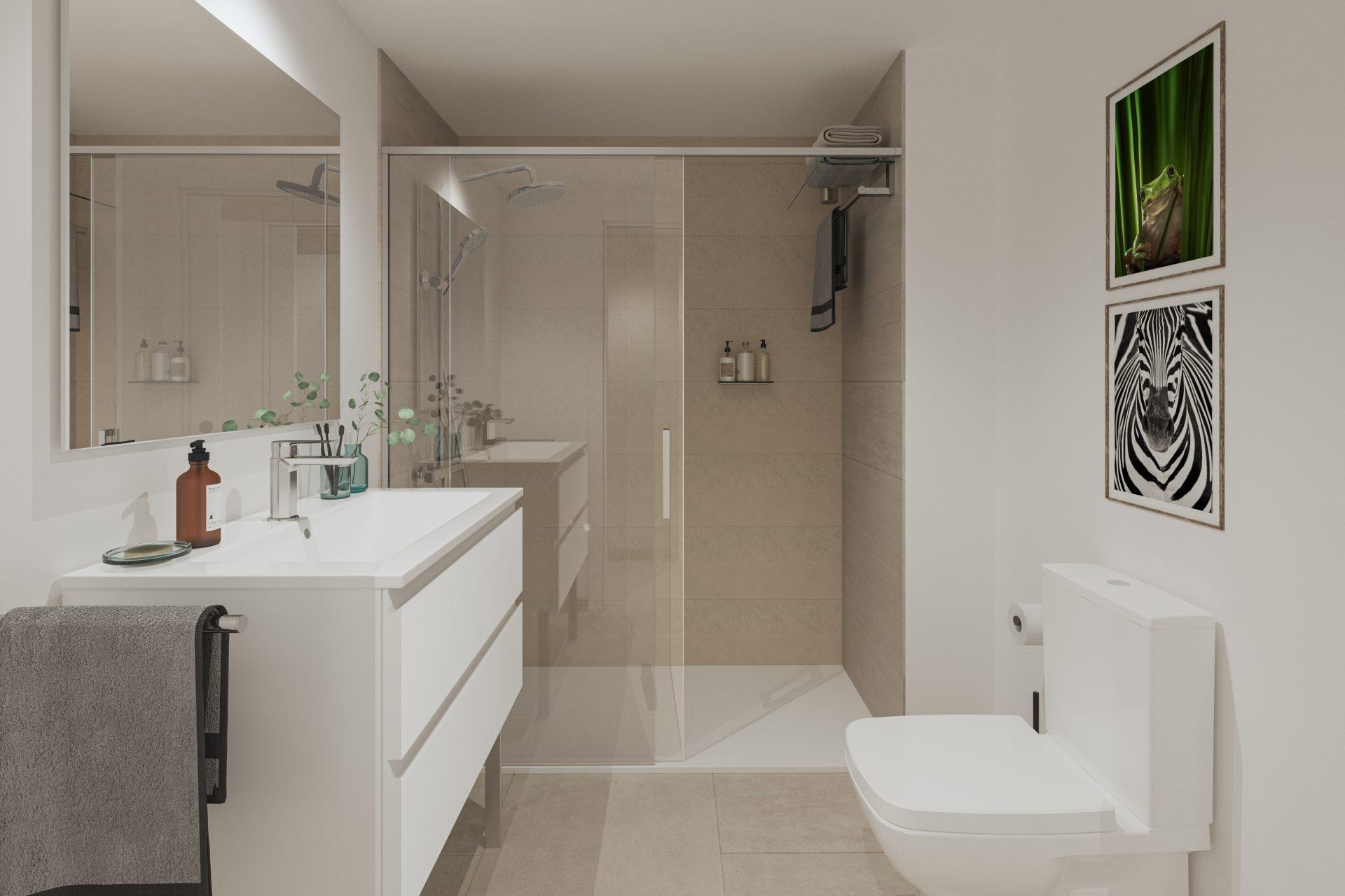 Main bedroom in 2-bedroom apartment, Calaburra, Mijas