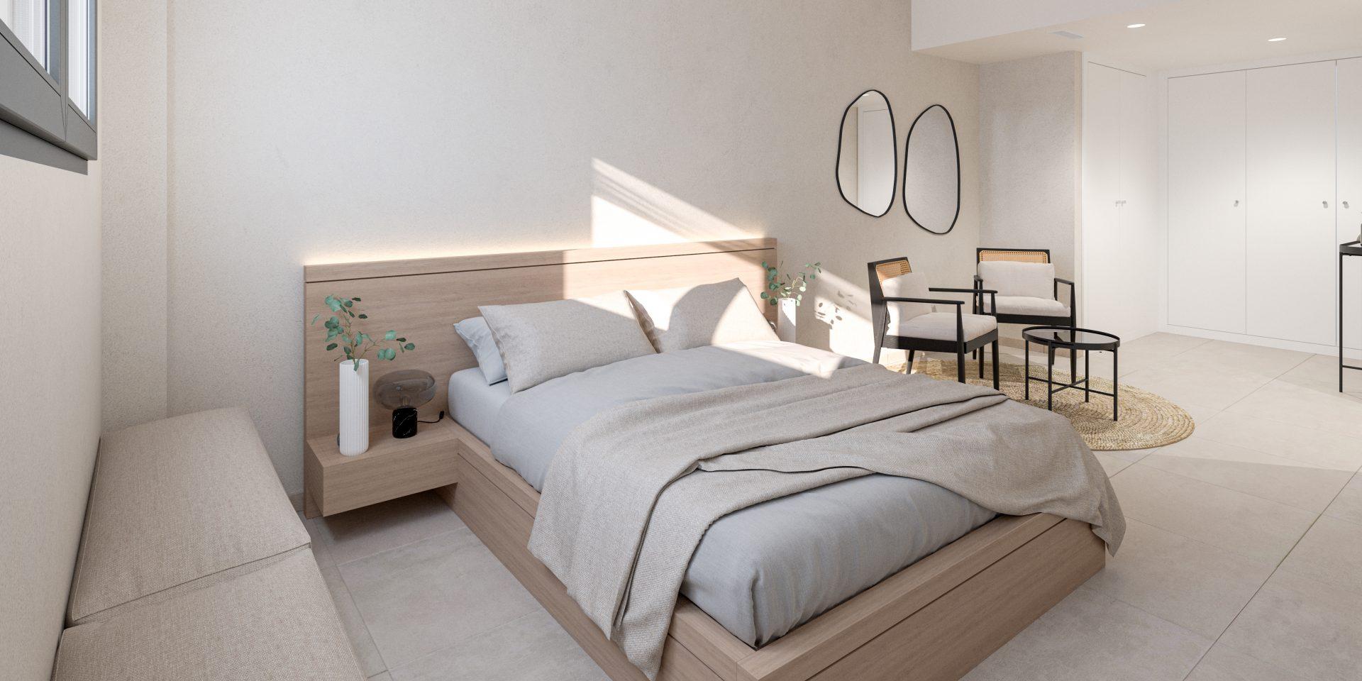 Second bedroom in 2-bedroom apartment, Calaburra, Mijas