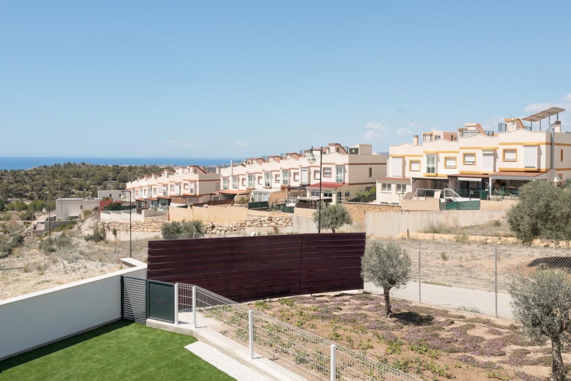 Street view of villa development in Balcón de Finestrat, Finestrat