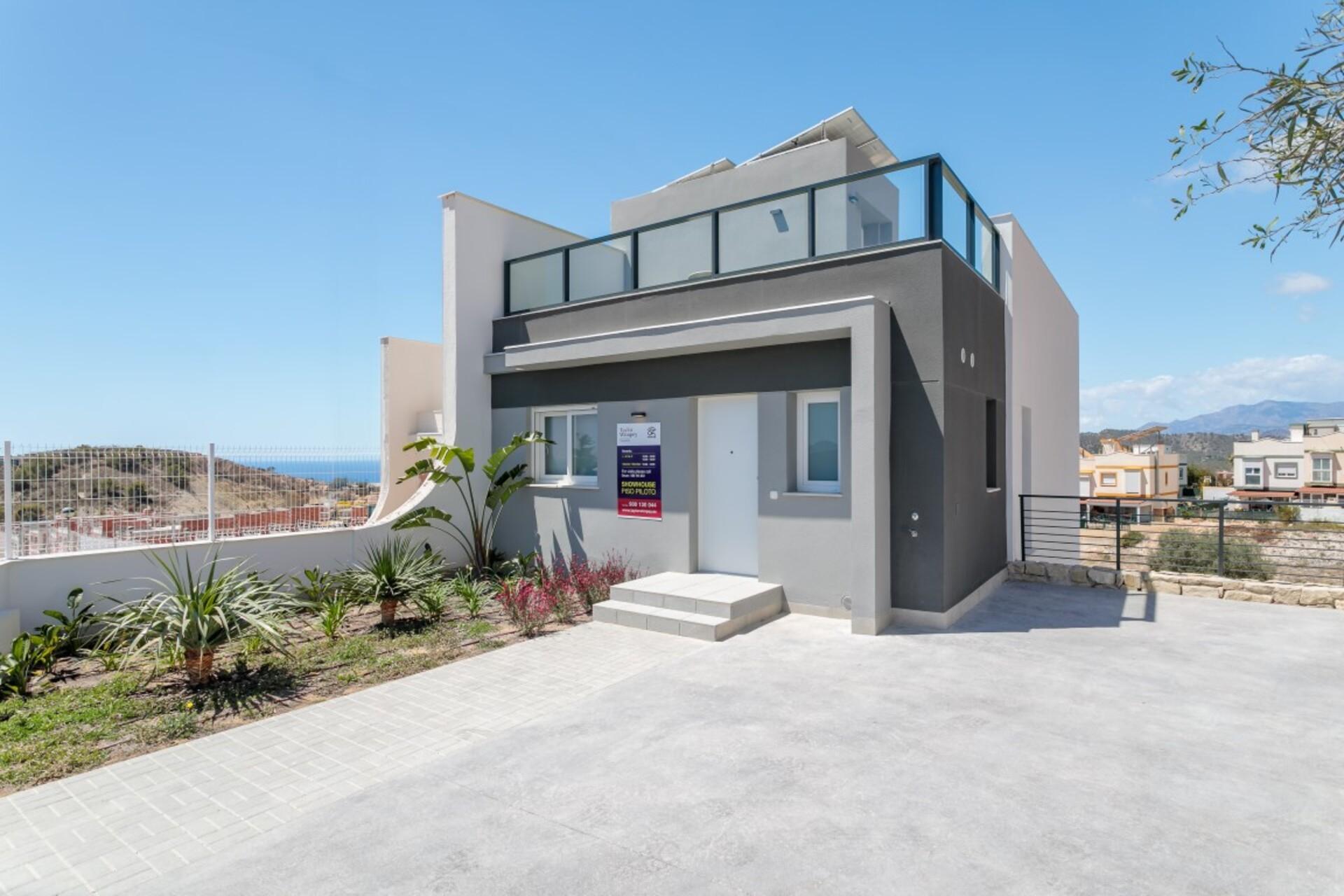 View from villa plot towards Benidorm coastline, Balcón de Finestrat
