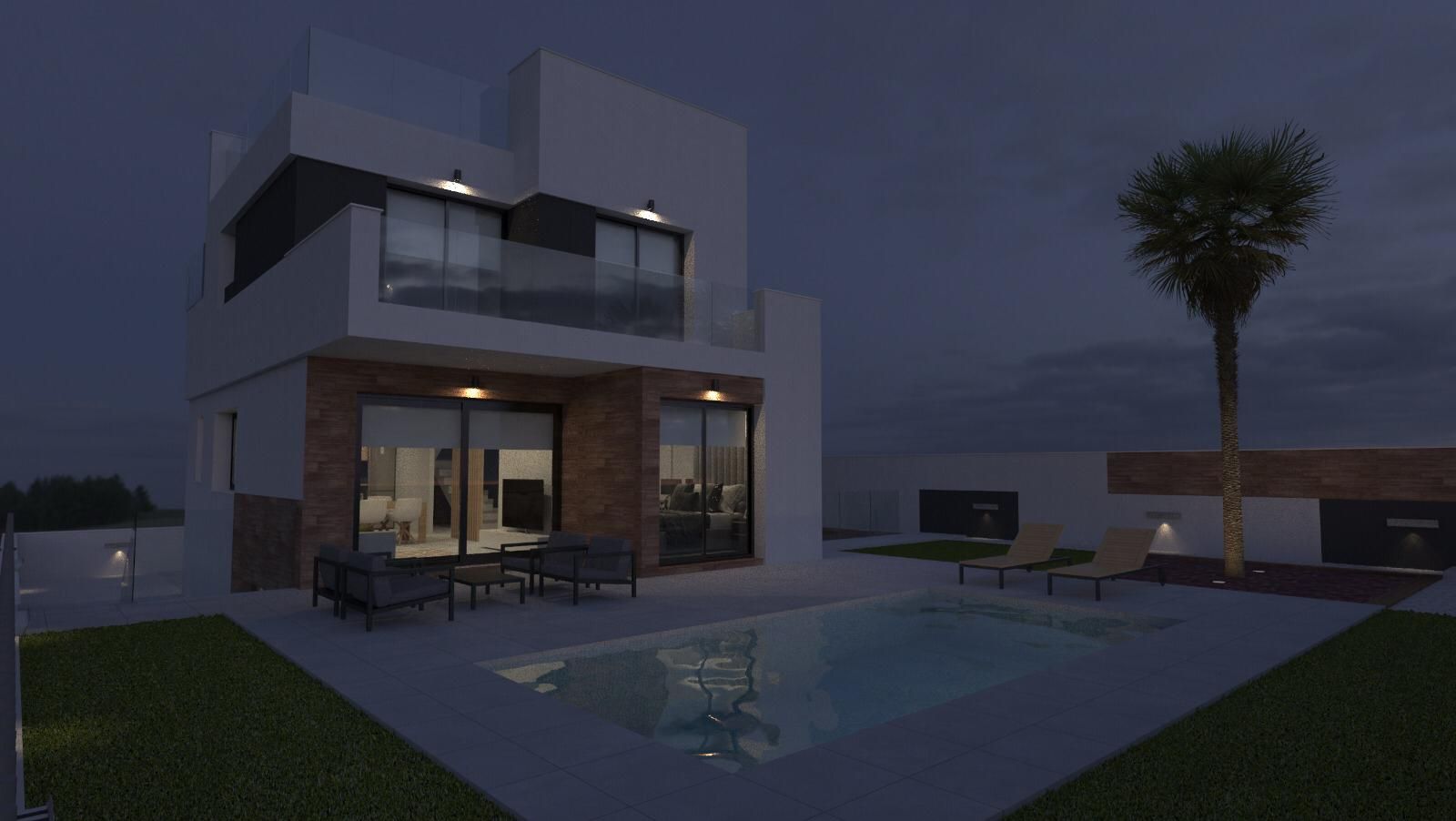 Upper-level landing area, villa in Coloma, La Nucía