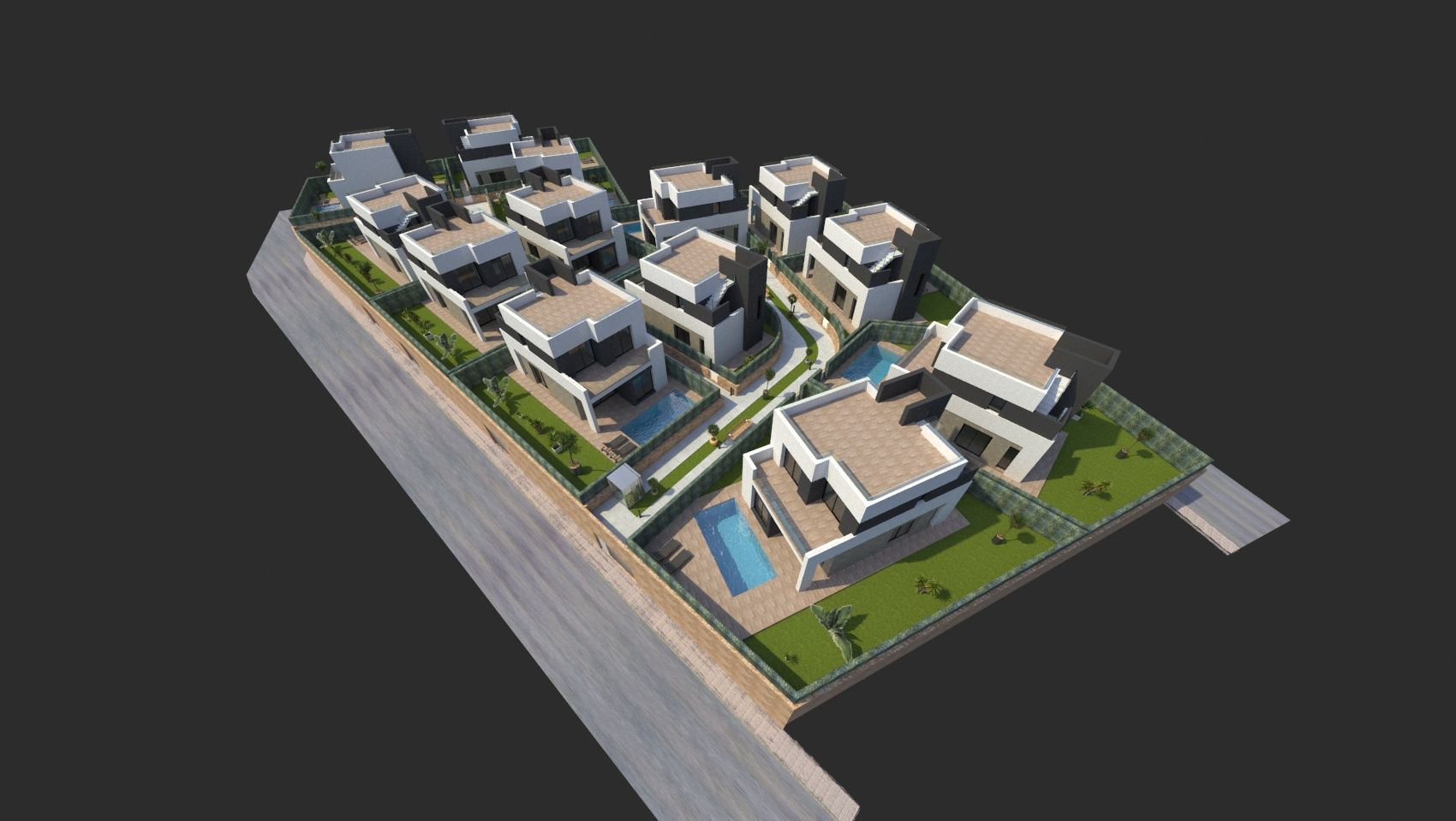 Parking area with 2 spaces, new-build villa, Coloma