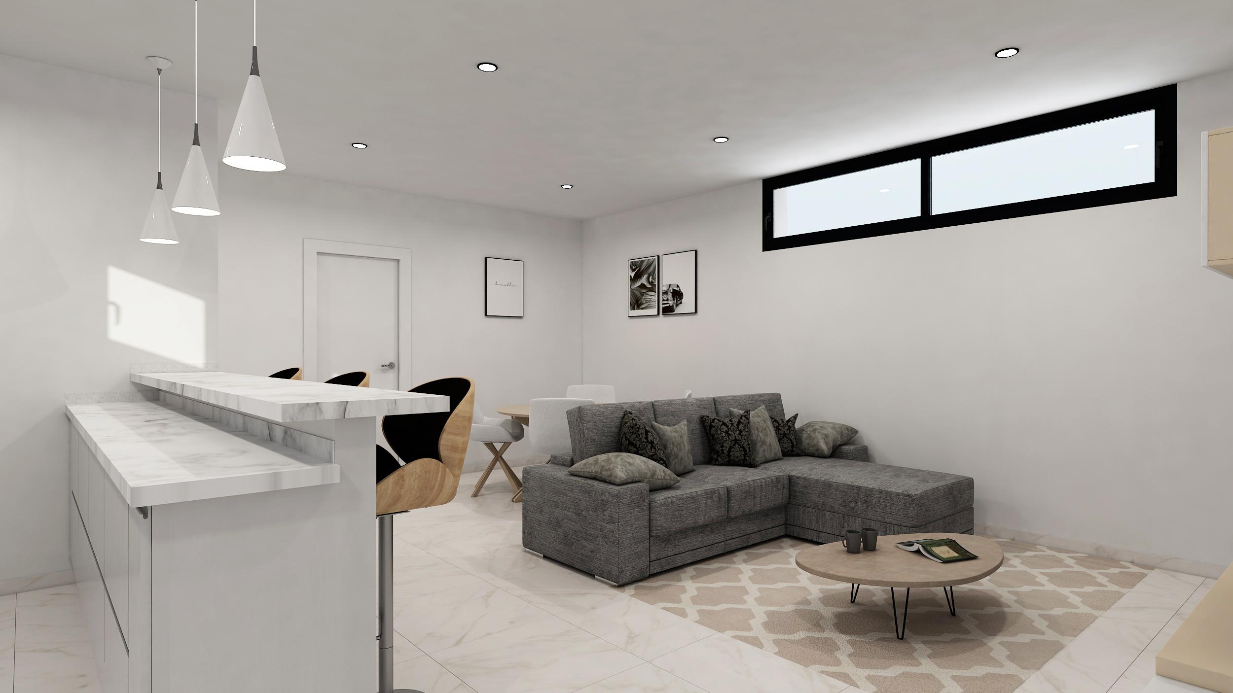 Open-plan living and dining area, 3-bedroom villa, Coloma