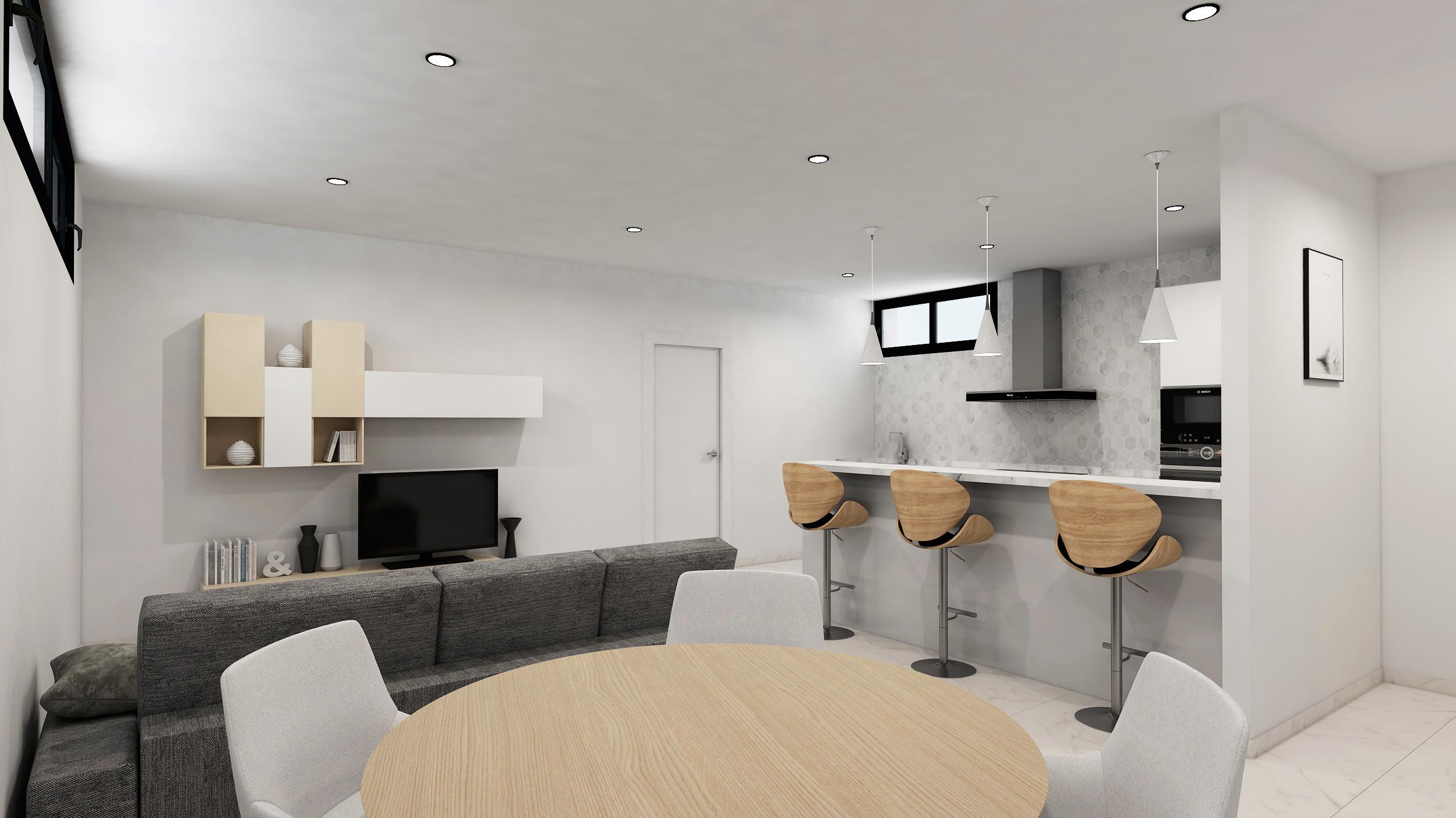 Kitchen area in new-build villa, Coloma, La Nucía