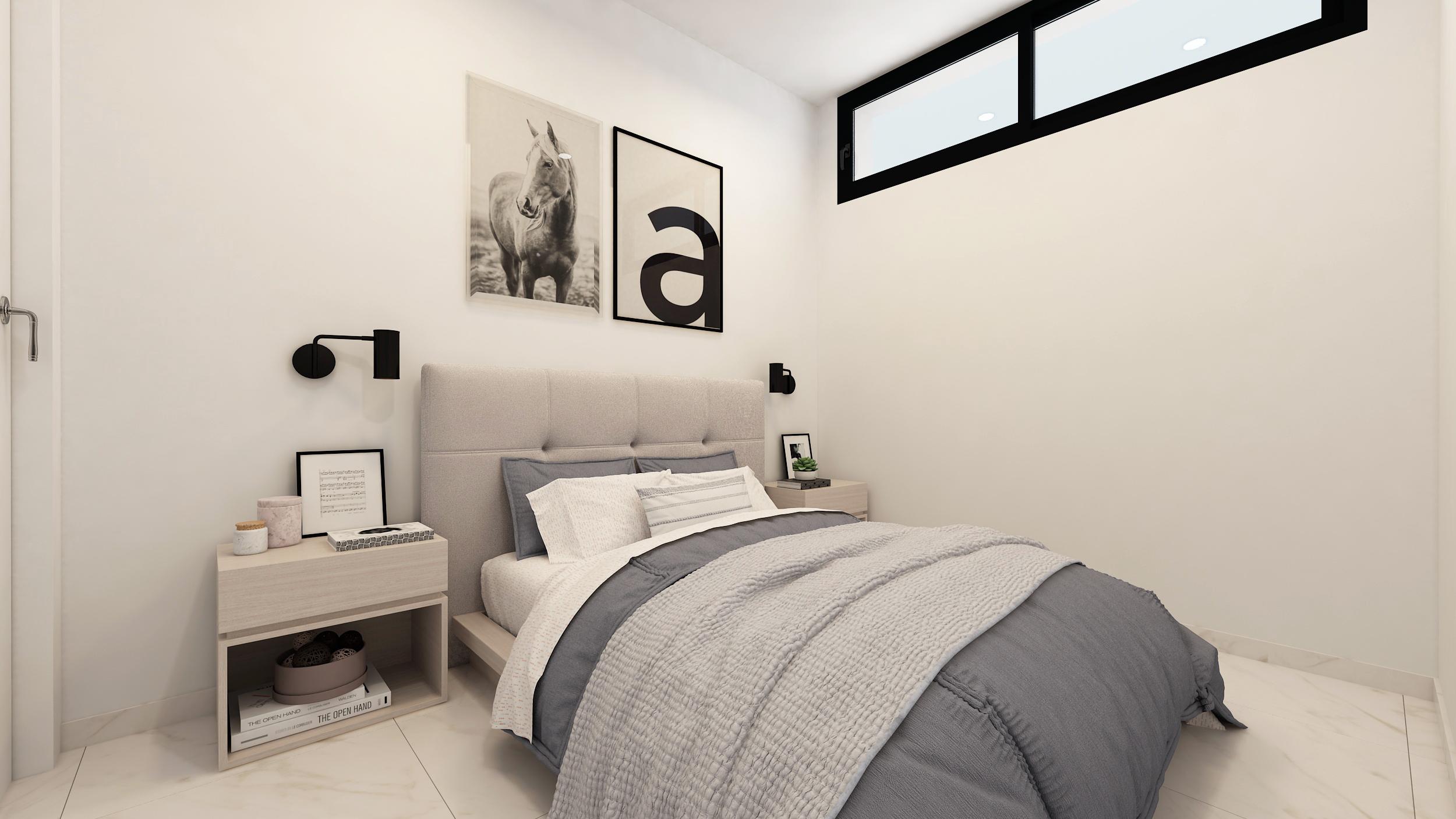 Main bedroom with fitted wardrobes, Coloma villa, La Nucía