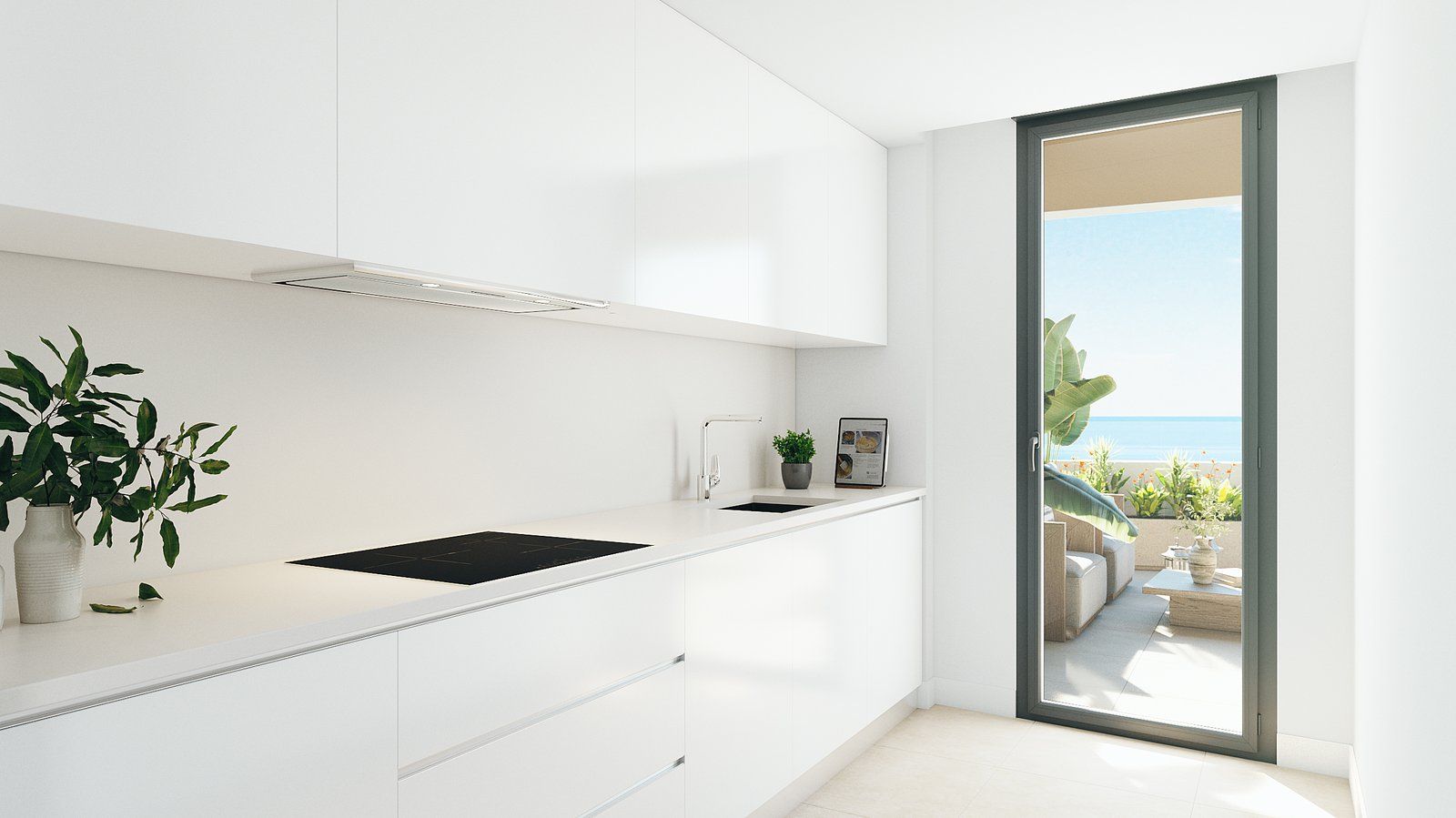 Communal gardens in new-build development, Los Alamos, Torremolinos