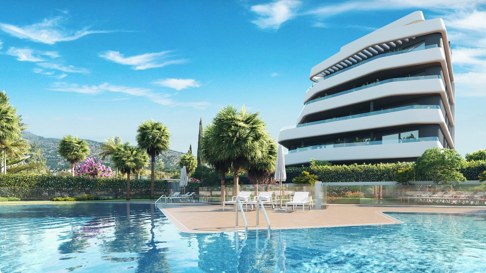 Floor plan of 2-bedroom apartment, Los Alamos, Torremolinos