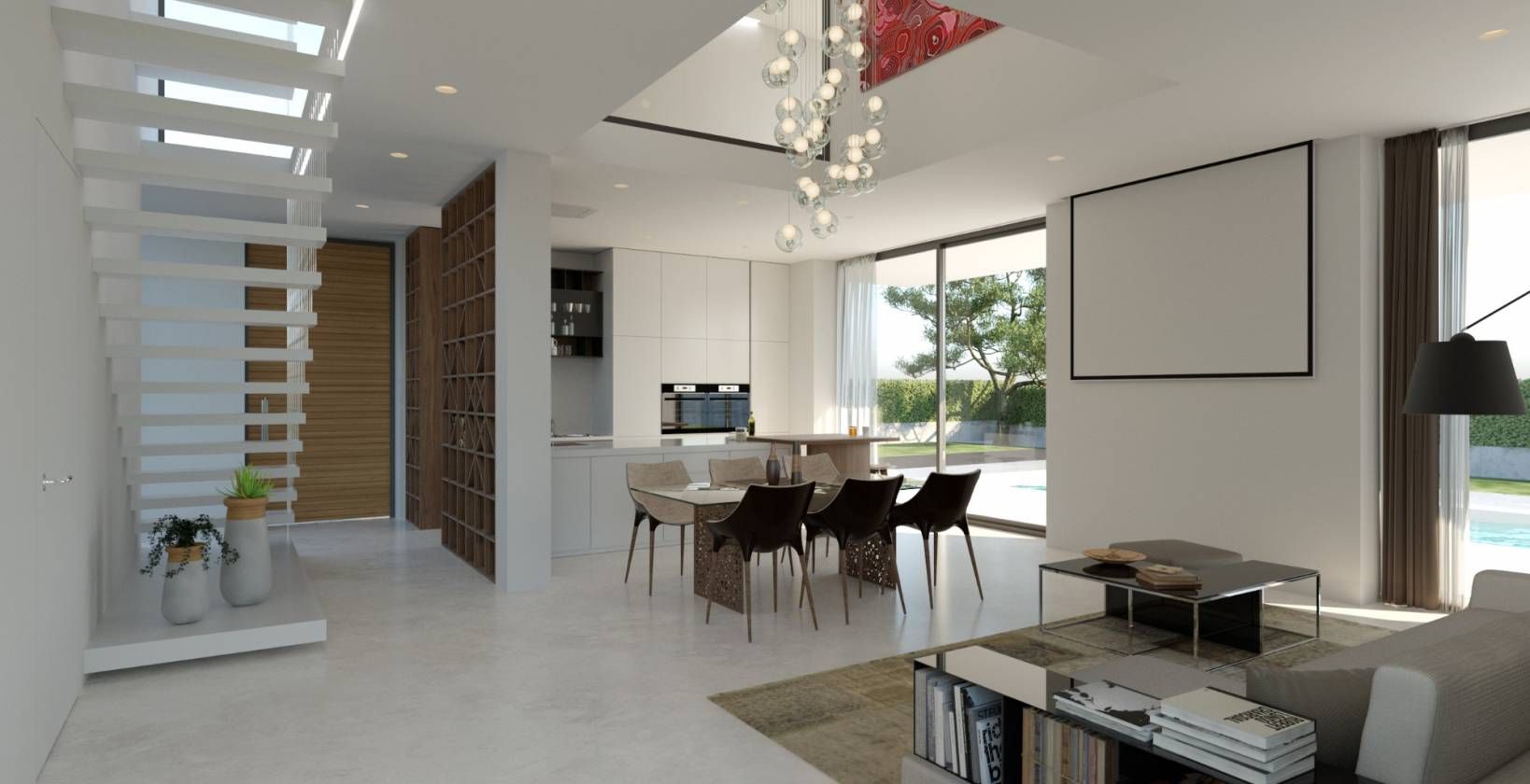 Front facade of 4-bedroom new-build villa, Campoamor, Orihuela Costa