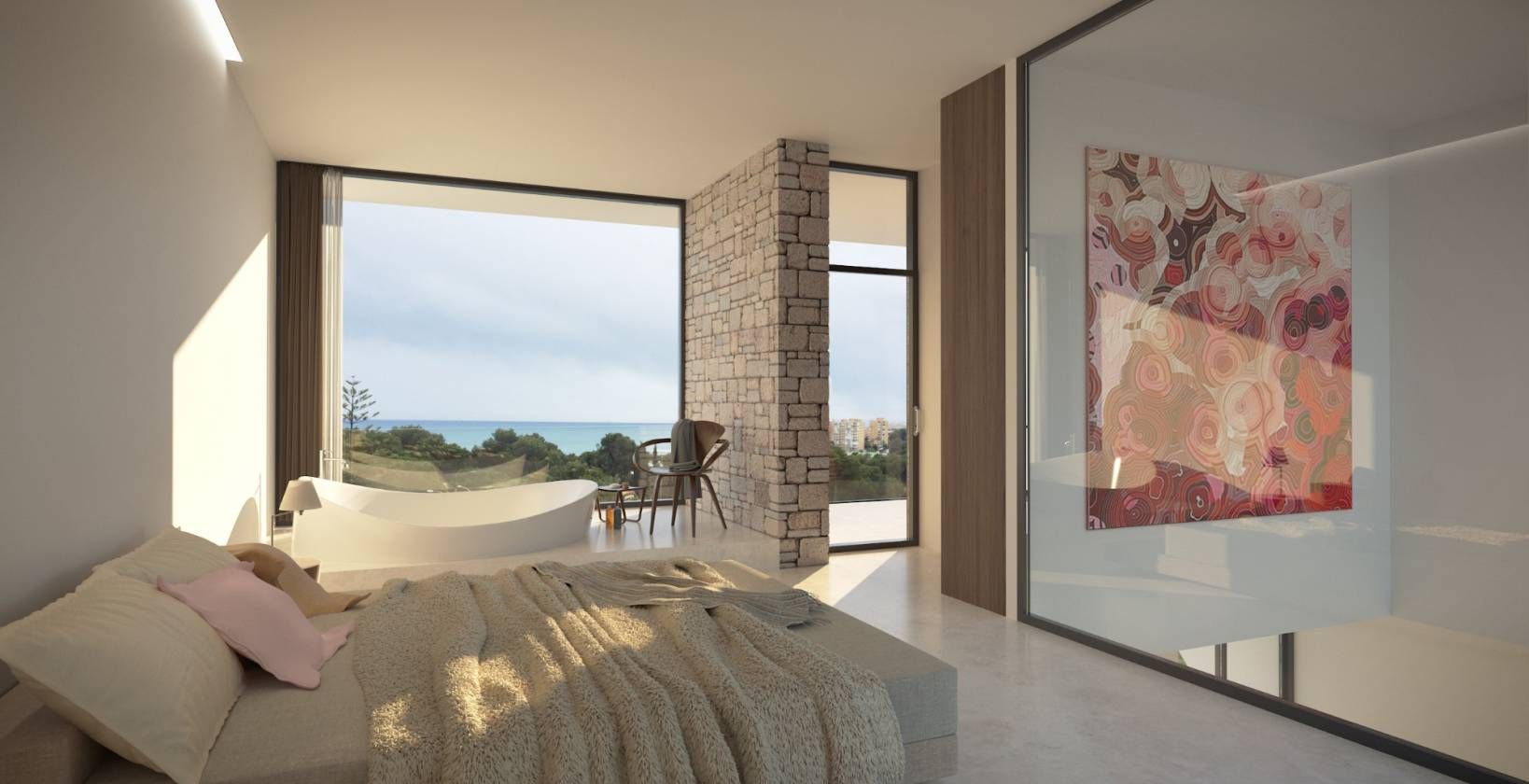 Living area in 4-bedroom villa, Campoamor, Orihuela Costa