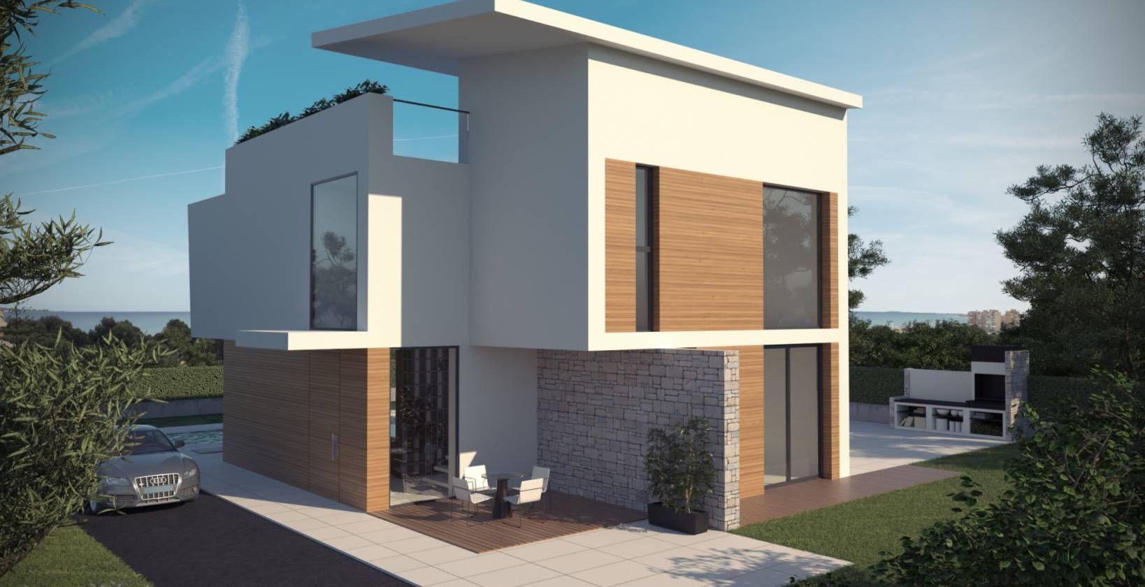 Bathroom with contemporary fittings in 4-bedroom villa, Campoamor
