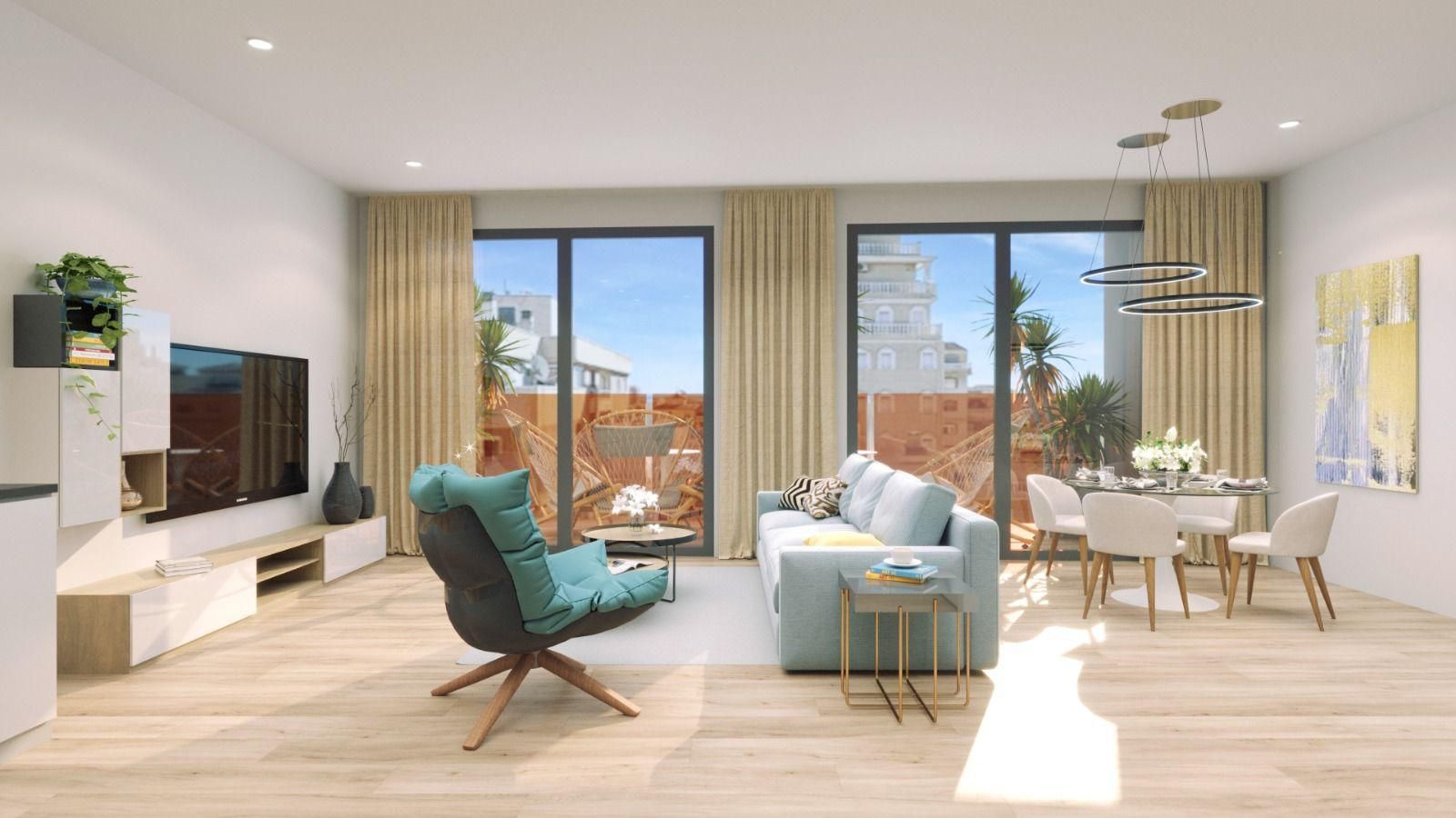 Kitchen worktop and cabinets in new-build penthouse, Centro, Torrevieja