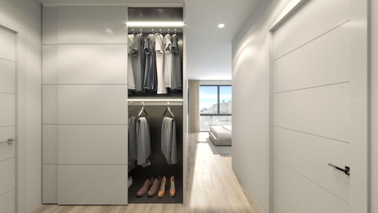 Bedroom wardrobe area in new-build penthouse, Centro, Torrevieja