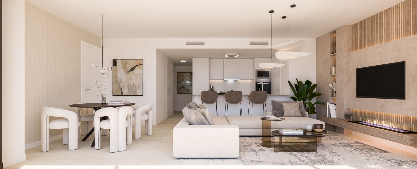 Kitchen in 3-bedroom new-build penthouse, Arroyo Vaquero, Estepona
