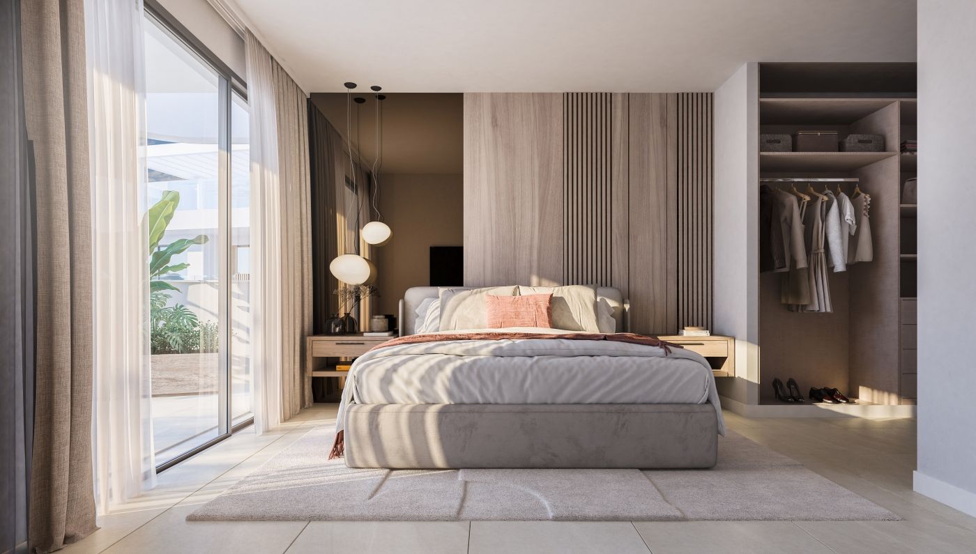 Main bedroom in 3-bedroom penthouse, Arroyo Vaquero, Estepona