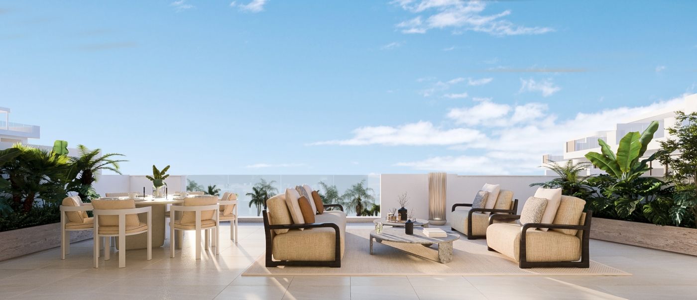 Penthouse for sale in Arroyo Vaquero, Estepona - exterior view of top-floor new-build development