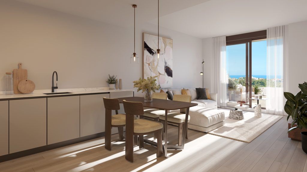 Rooftop terrace with open views