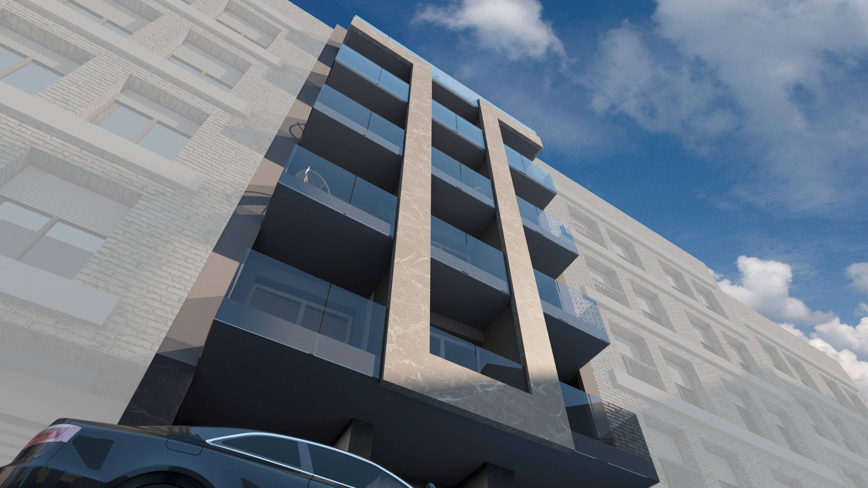 Living area in 2-bedroom new-build apartment, Centro, Torrevieja