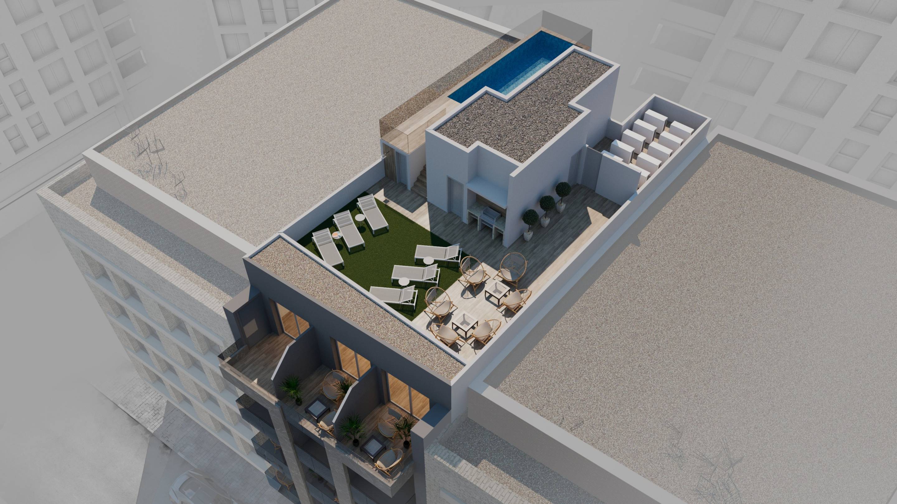 Street-level view near new-build complex, Centro, Torrevieja