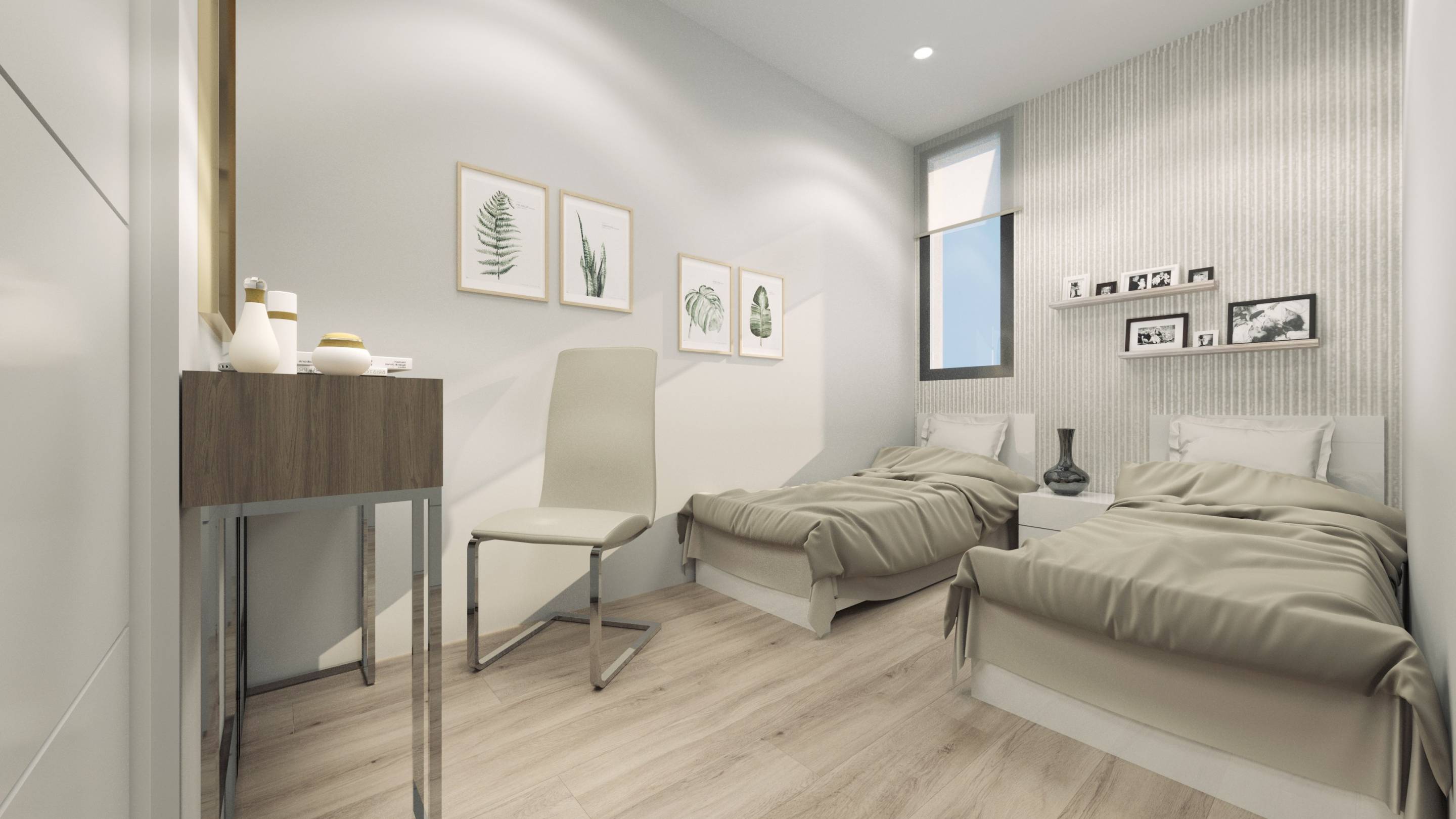 Bedroom with neutral decor in new-build apartment, Centro, Torrevieja