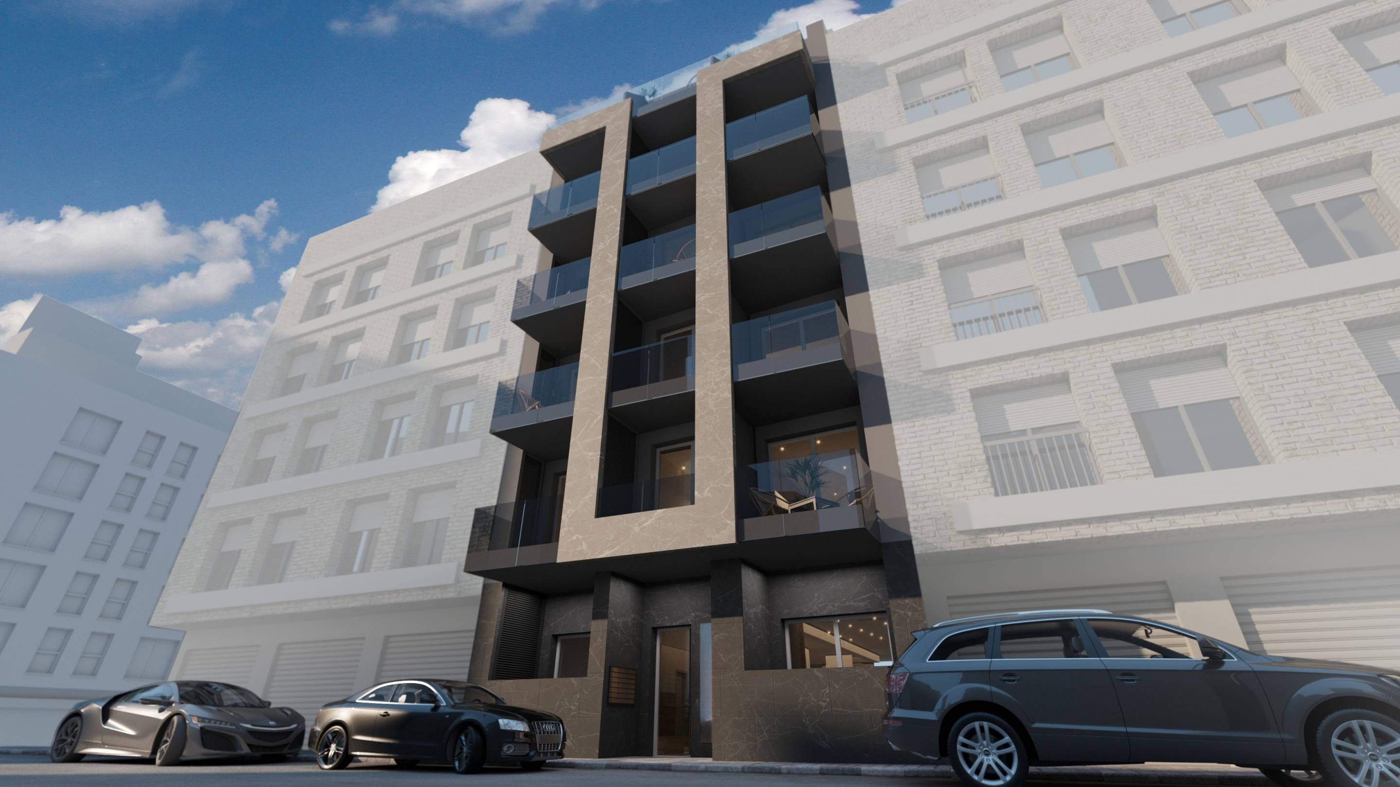 Building entrance with intercom, new-build complex, Centro, Torrevieja