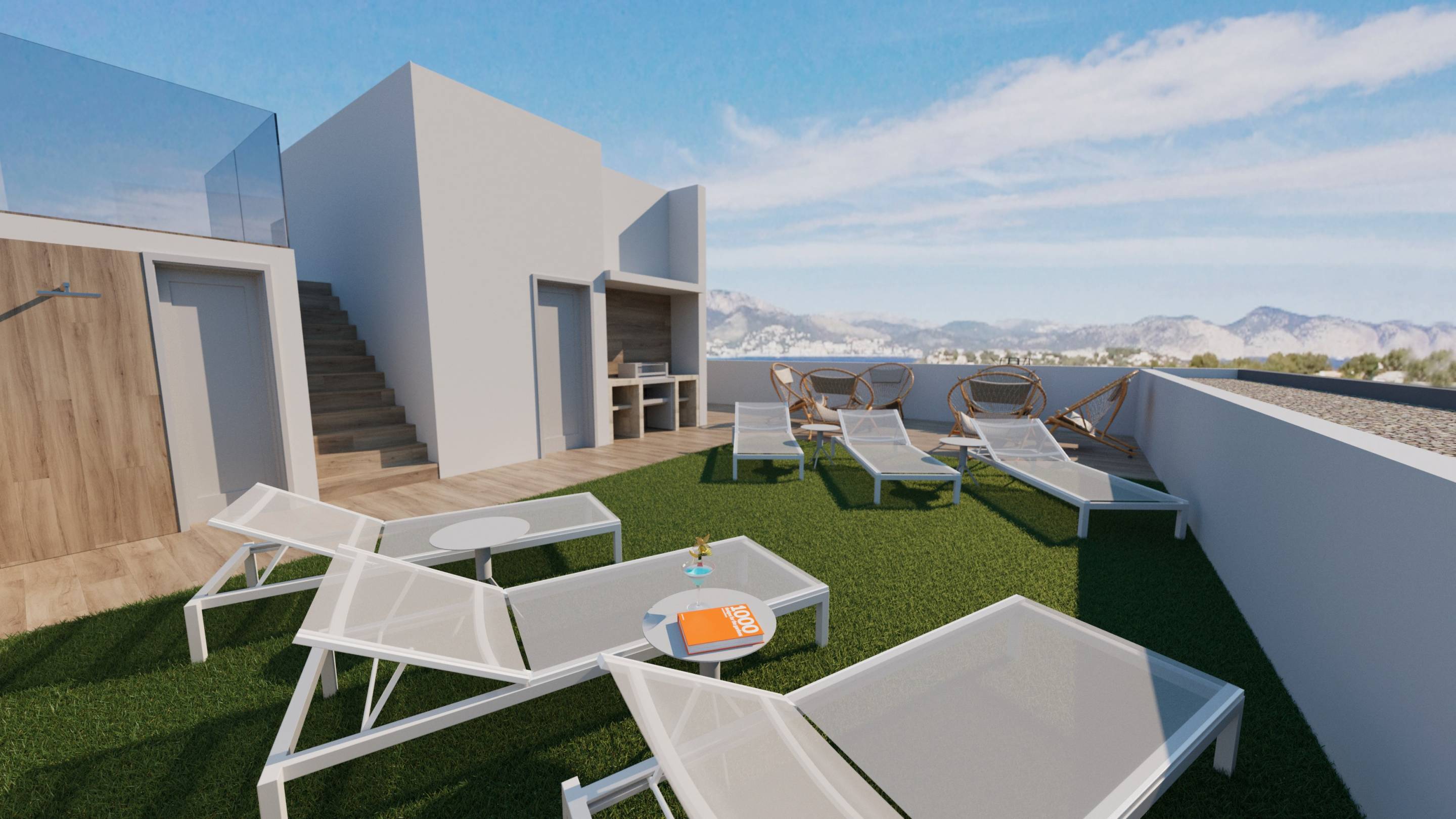 Living area with natural light in 2-bedroom penthouse, Torrevieja