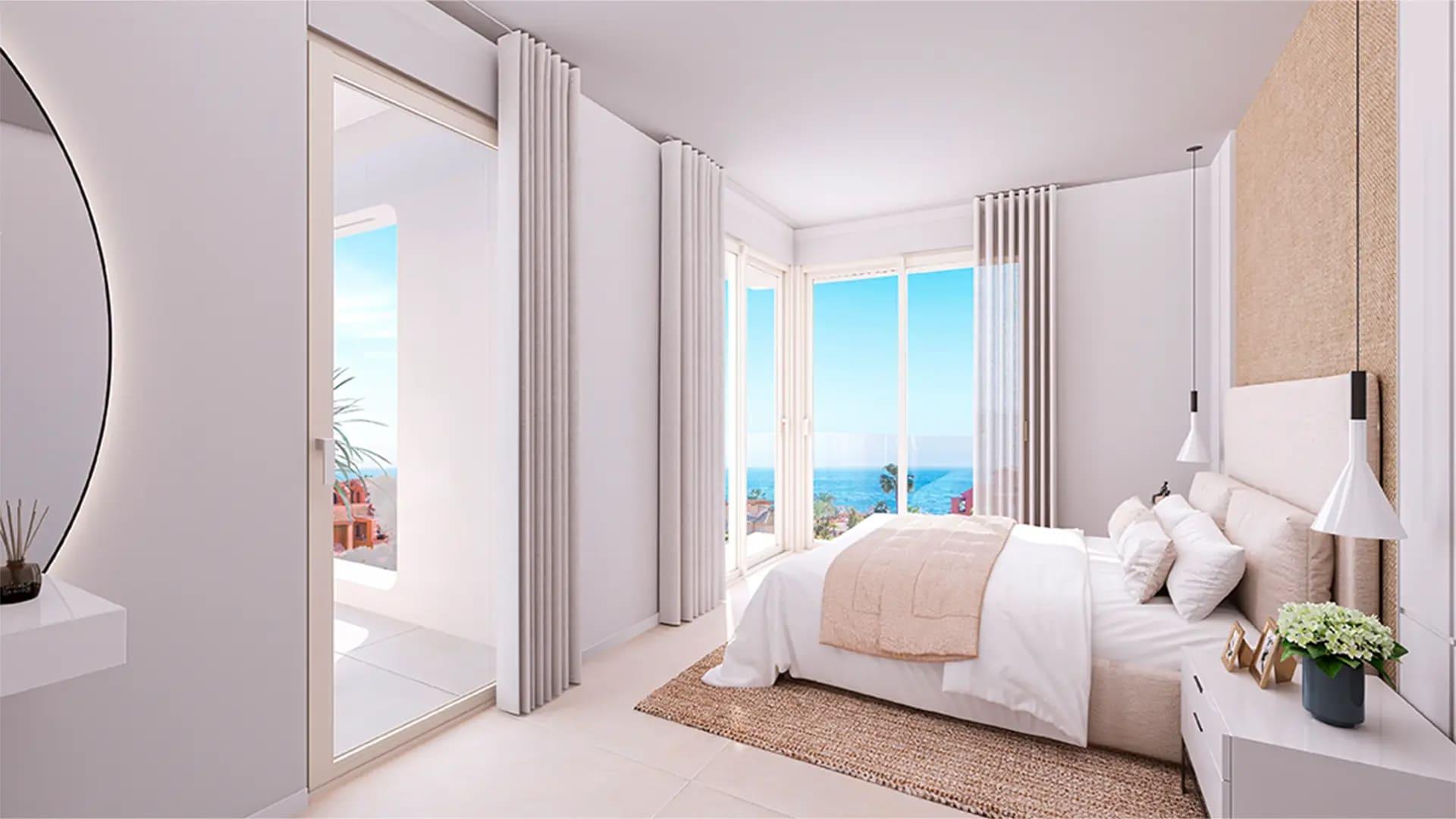 Bathroom with shower in 3-bedroom penthouse, La Galera, Estepona
