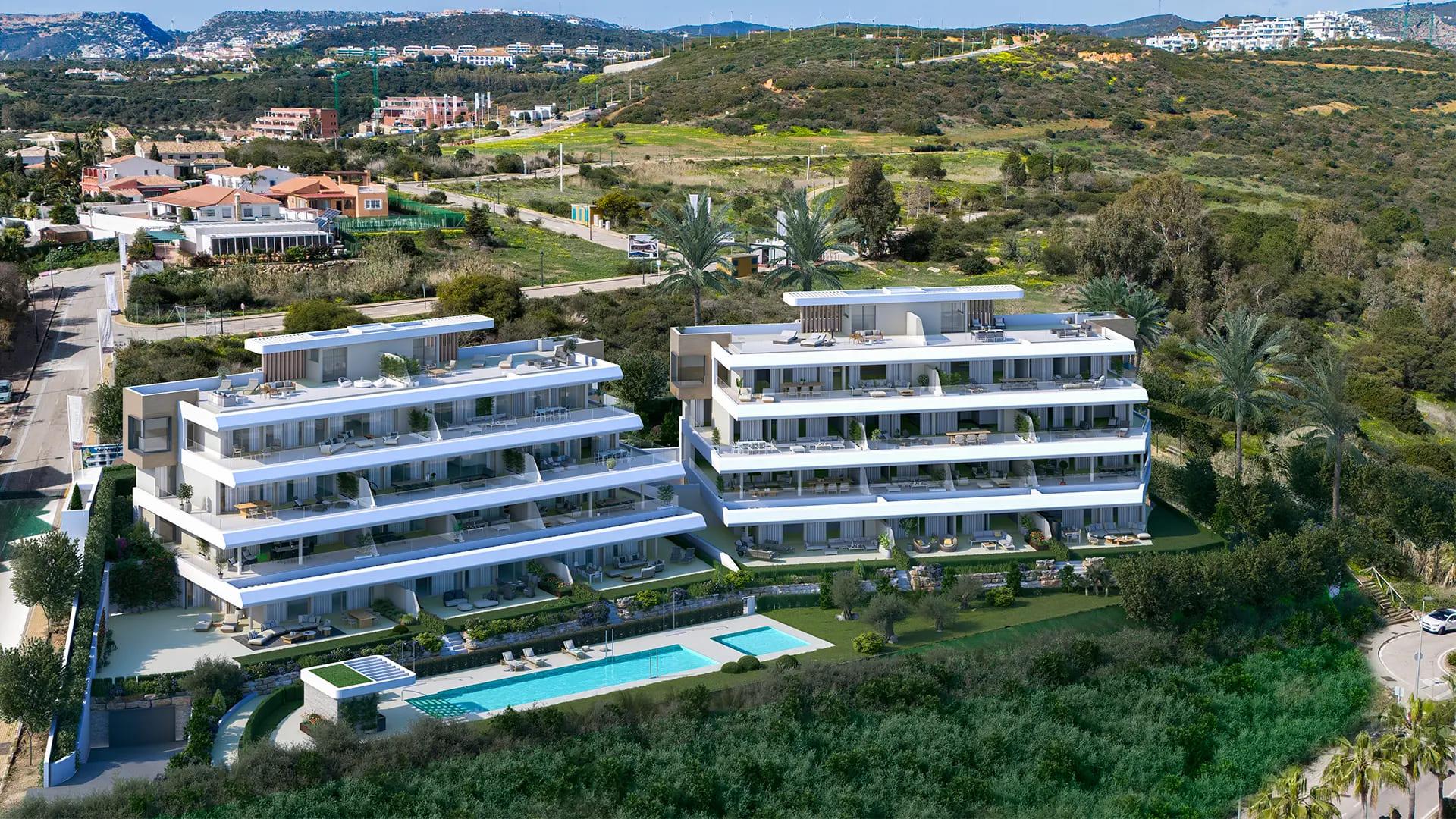 Terrace area in 3-bedroom penthouse, La Galera, Estepona