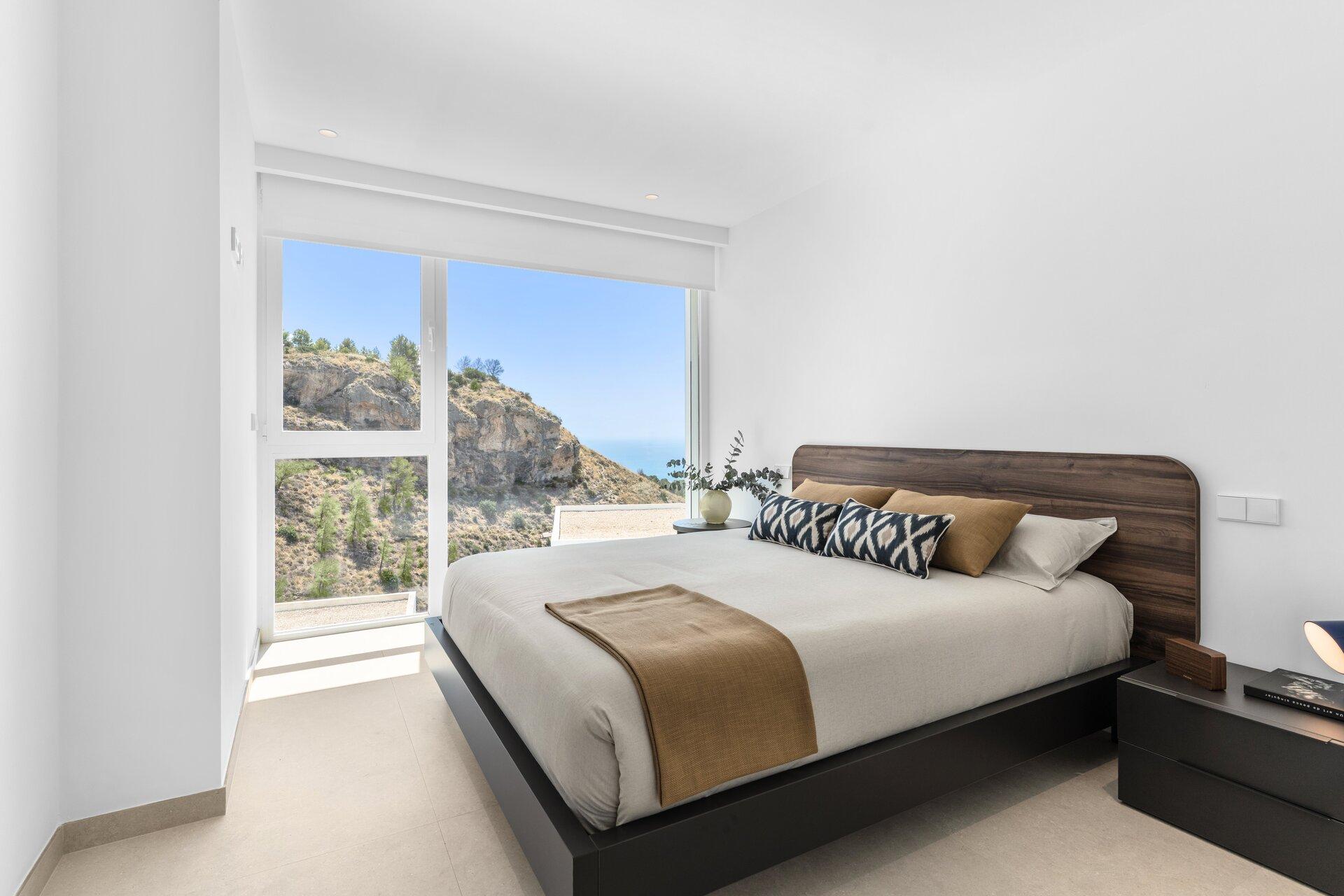 Exterior rear elevation of new-build villa, Altea la Vella