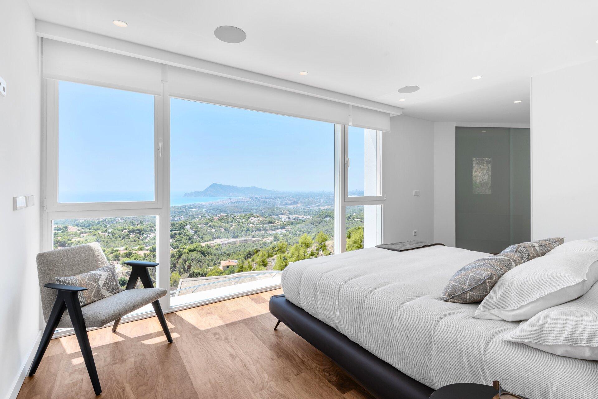 Ceiling detail and lighting in new-build villa, Altea la Vella