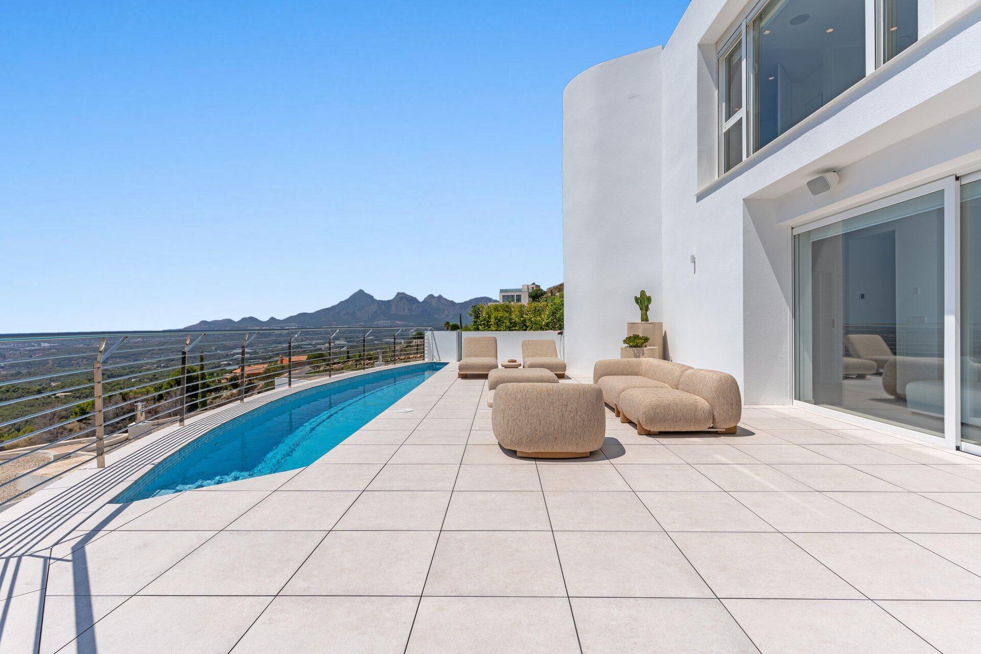 Outdoor kitchen or barbecue area, new-build villa, Altea la Vella