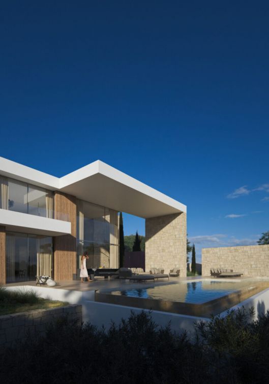 Bedroom with fitted wardrobes in new-build villa, Moraira