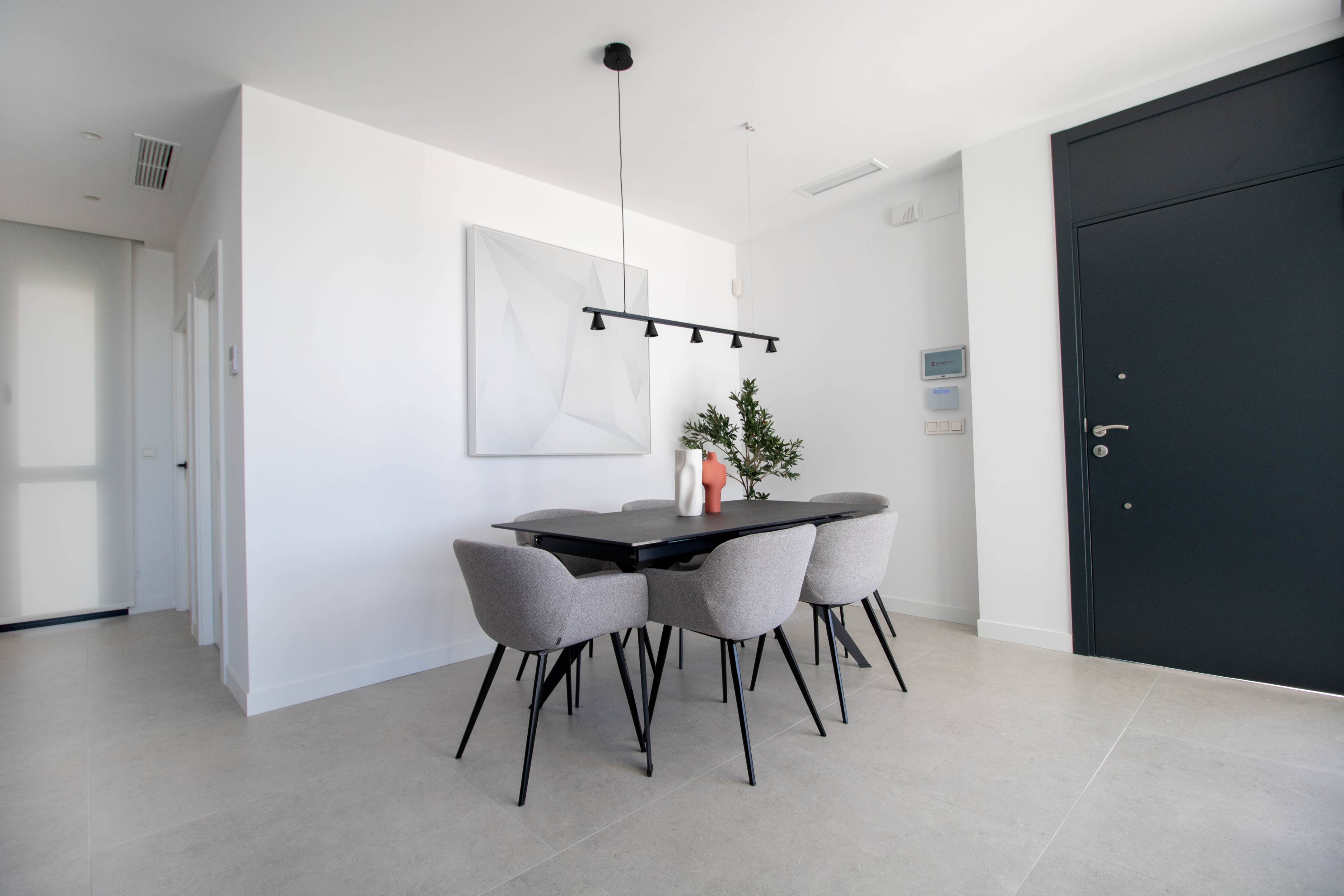 Mountain backdrop behind new-build villa, Golf Puig Campana