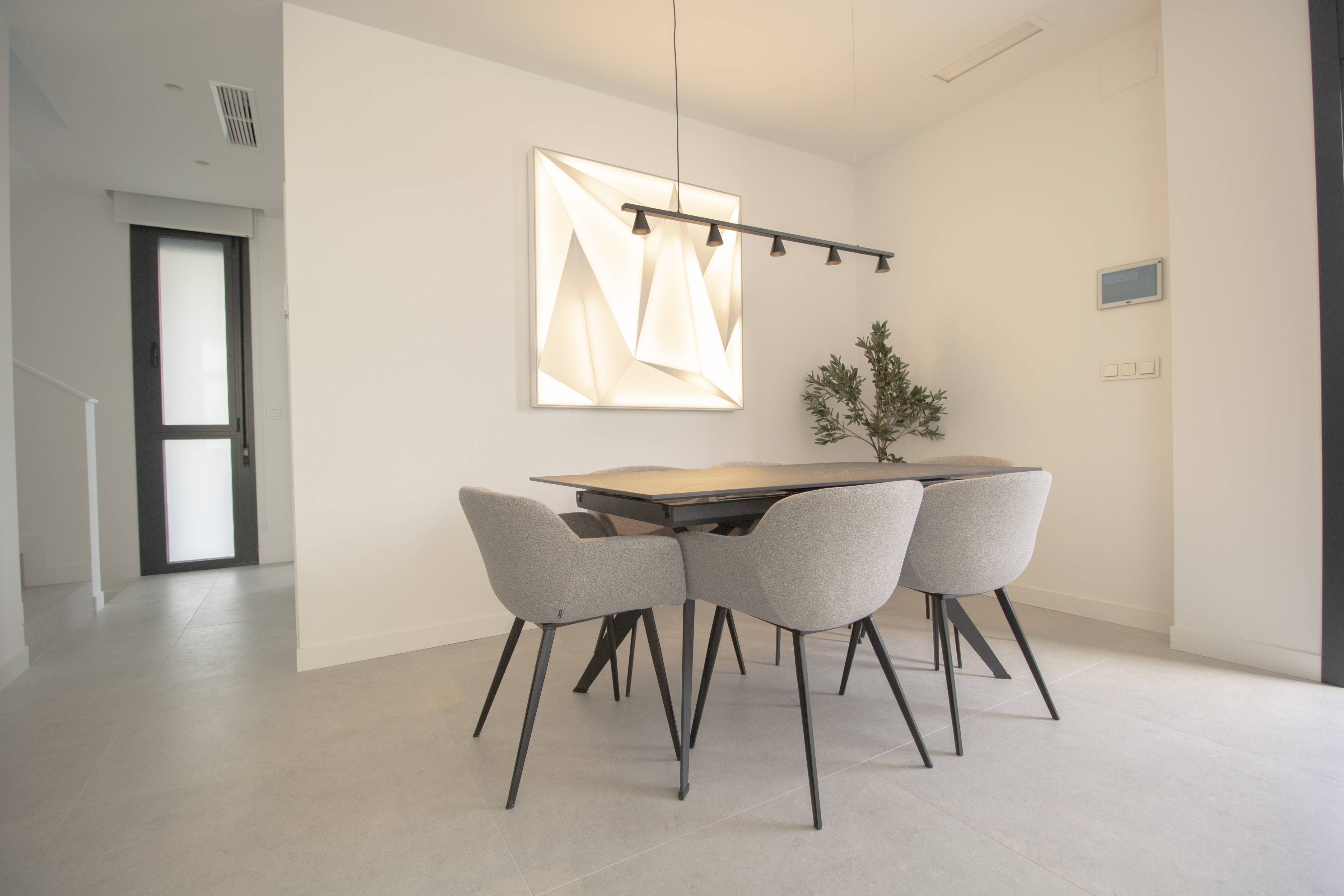 Kitchen with fitted units in new-build villa, Golf Puig Campana, Finestrat