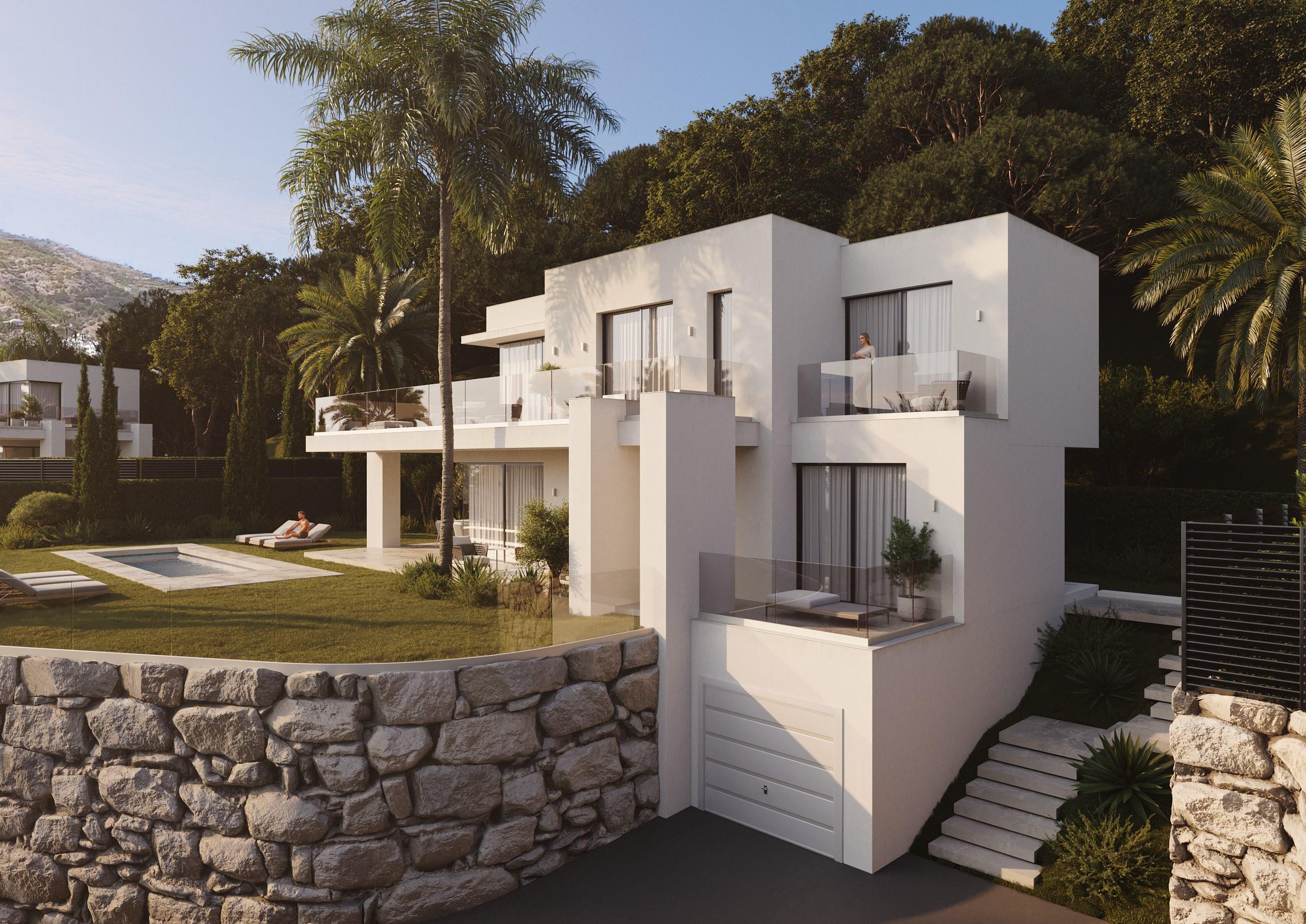 Kitchen counter and cabinetry in new-build villa, Mijas Pueblo