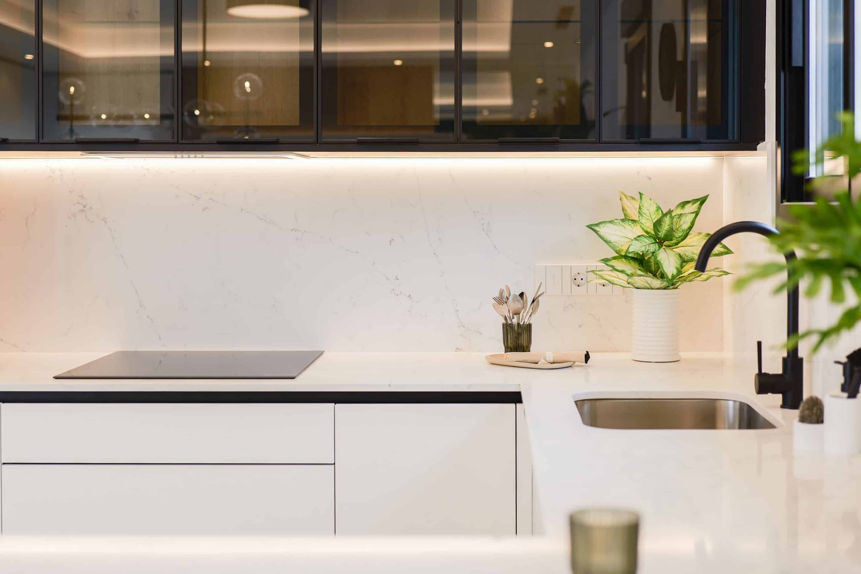 Interior finish of living space in new-build villa, Lo Marabú