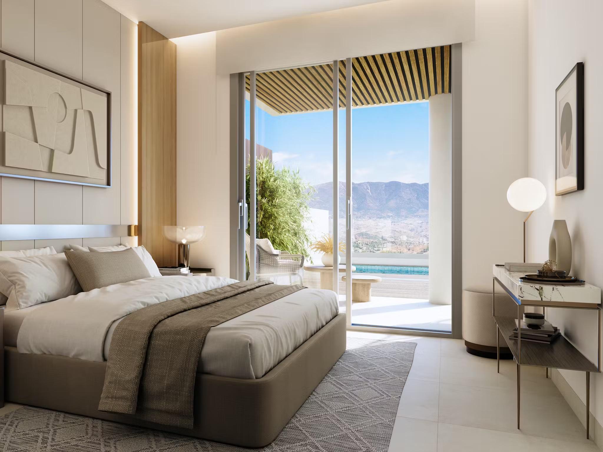 Communal pool in new-build development, La Cala Golf, Mijas