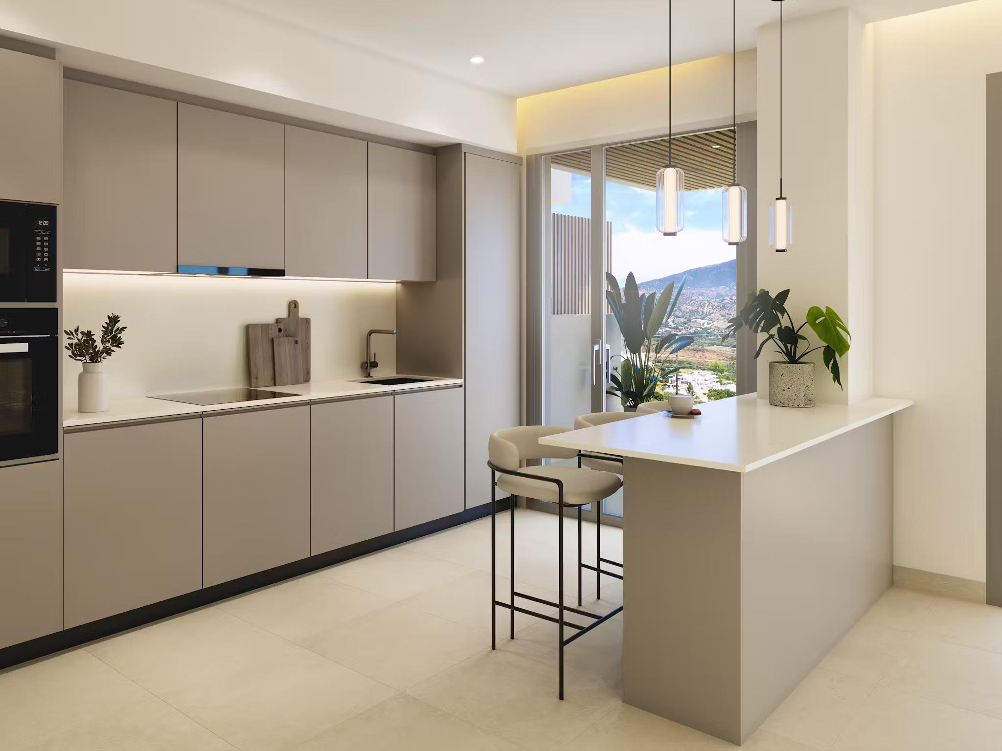 Exterior view of new-build penthouse building, La Cala Golf, Mijas