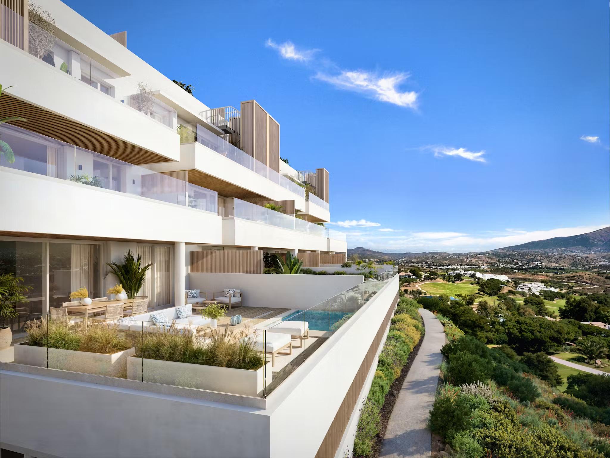 Floor plan of 2-bedroom penthouse, La Cala Golf, Mijas