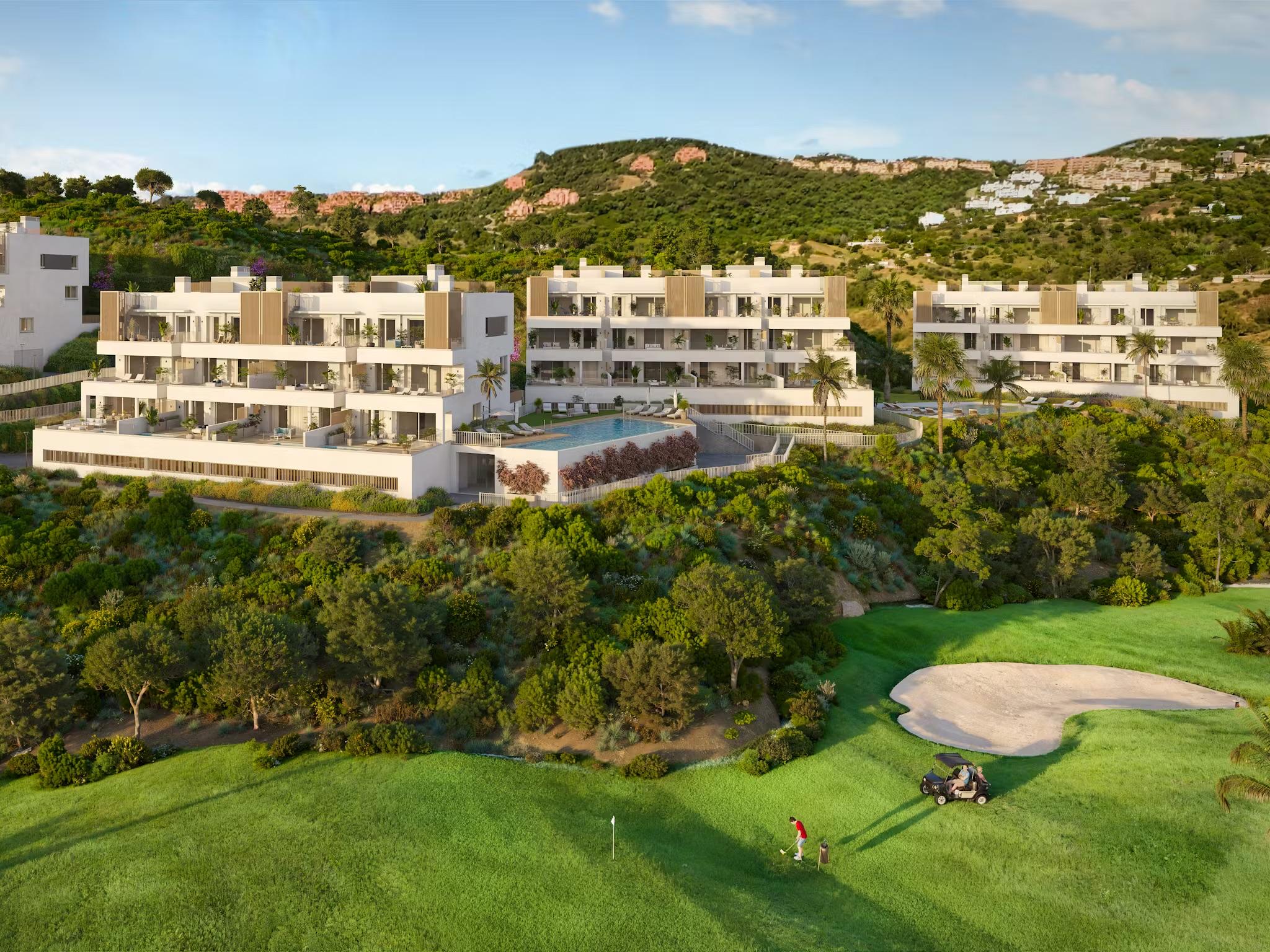 Kitchen area in 2-bedroom penthouse, La Cala Golf, Mijas