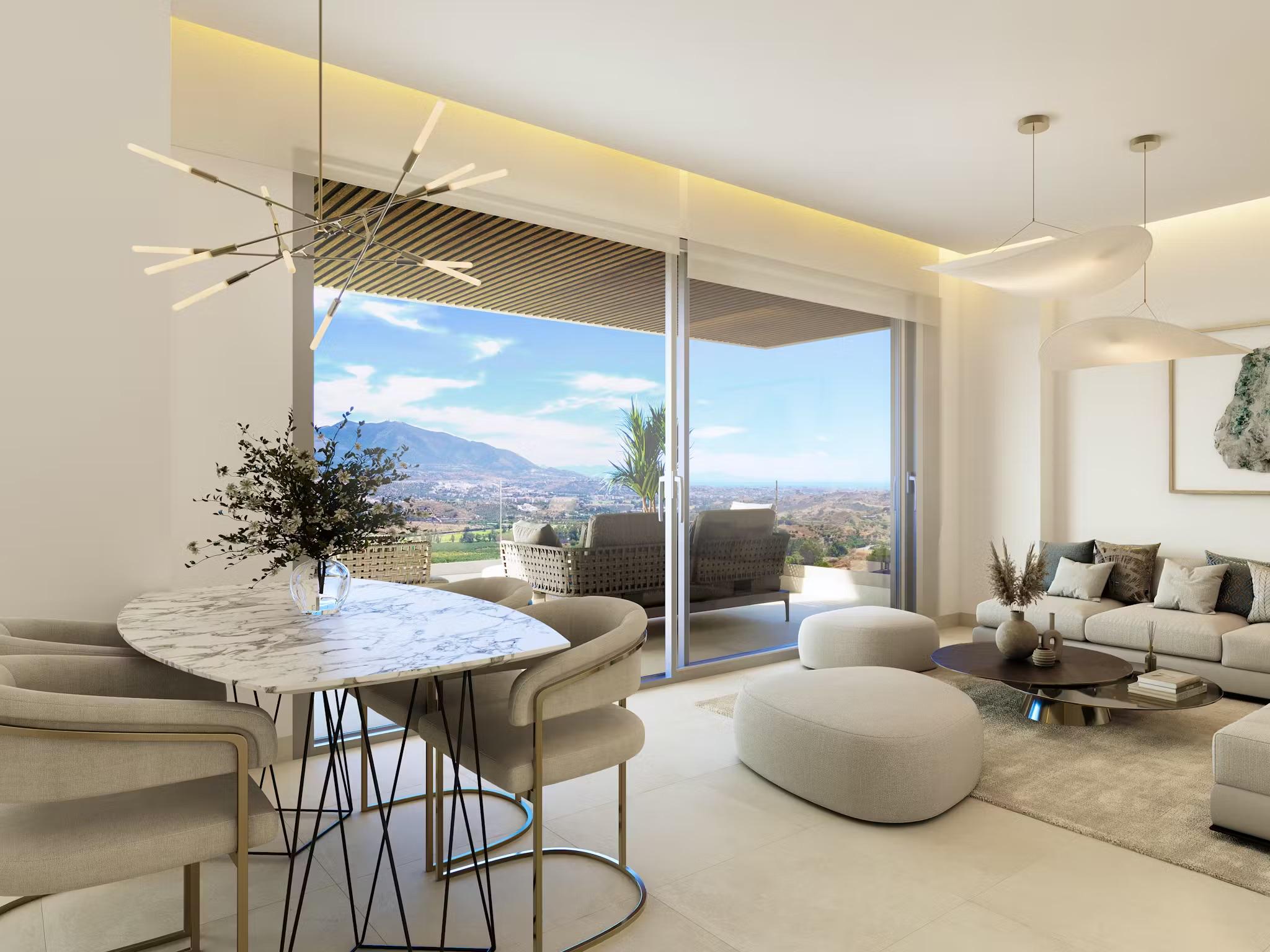Private solarium on top floor of penthouse, La Cala Golf, Mijas