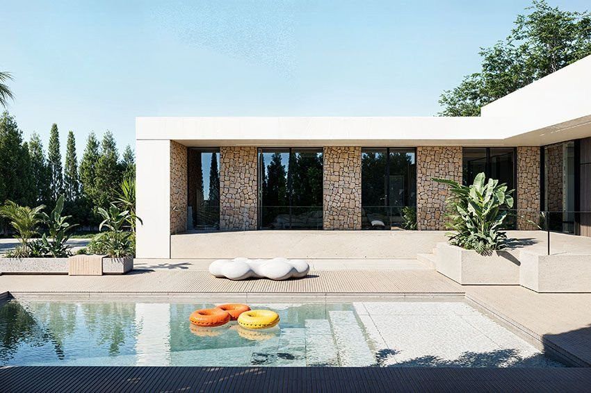 First floor plan of 4-bedroom new-build villa in San Luis, Torrevieja