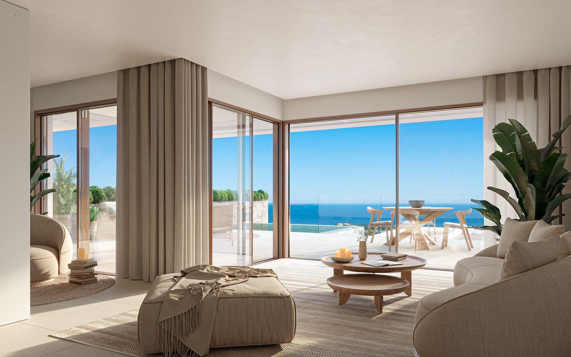 Solarium terrace with views, 2-bedroom penthouse, Calanova, Mijas