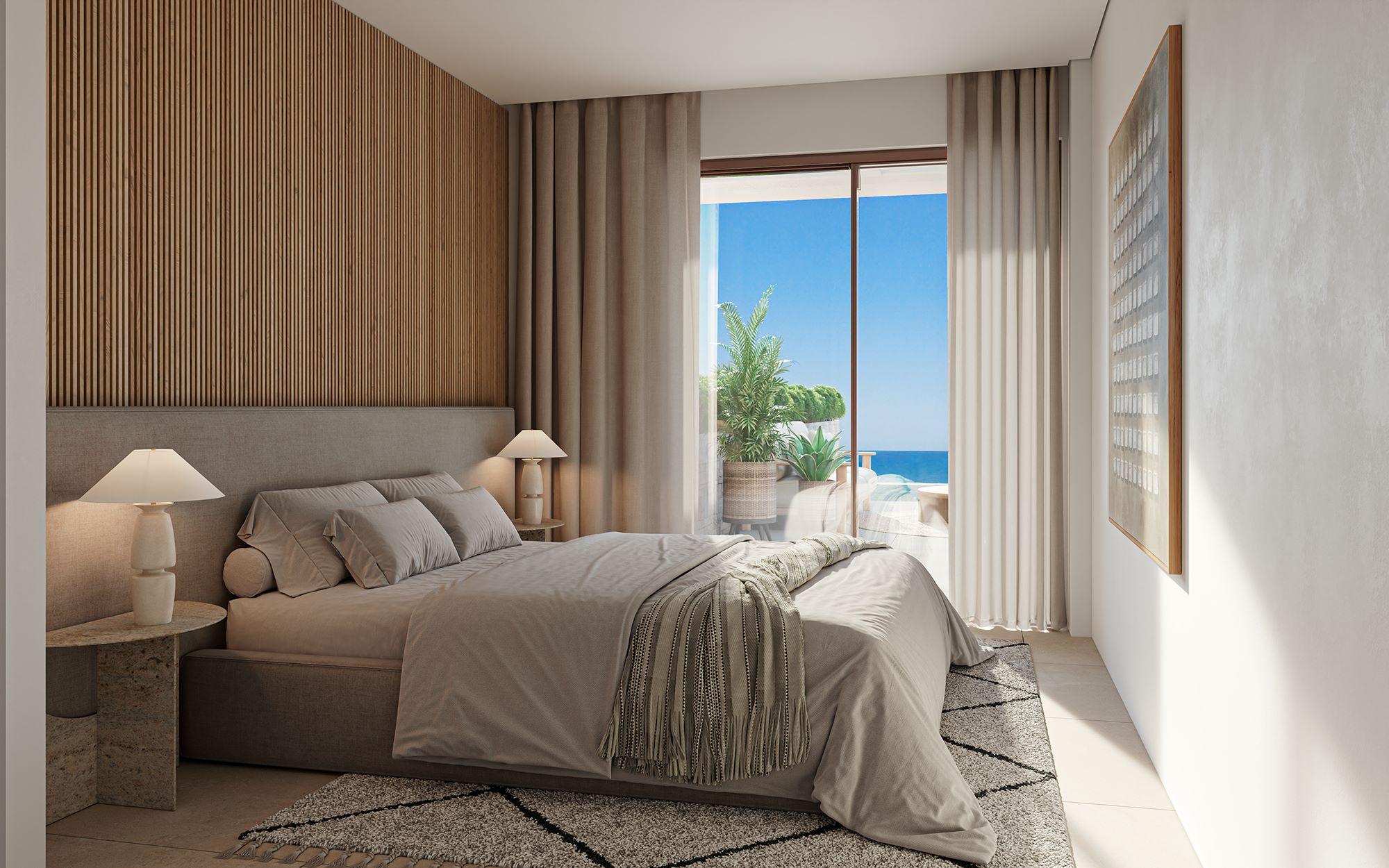 Communal pool area in new-build development, Calanova, Mijas