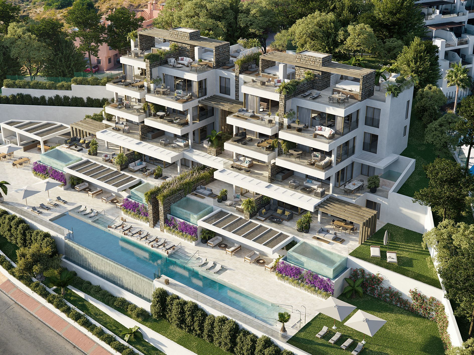 Development exterior and entrance, Calanova, Mijas